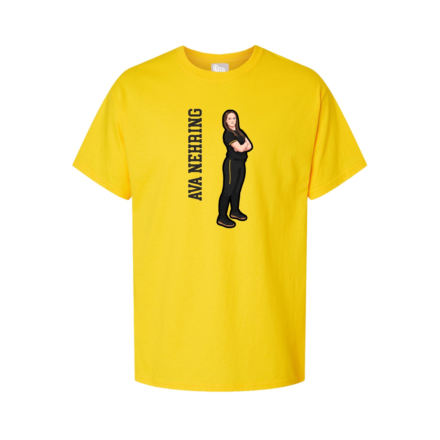 Tee — Name Vertical in Gold