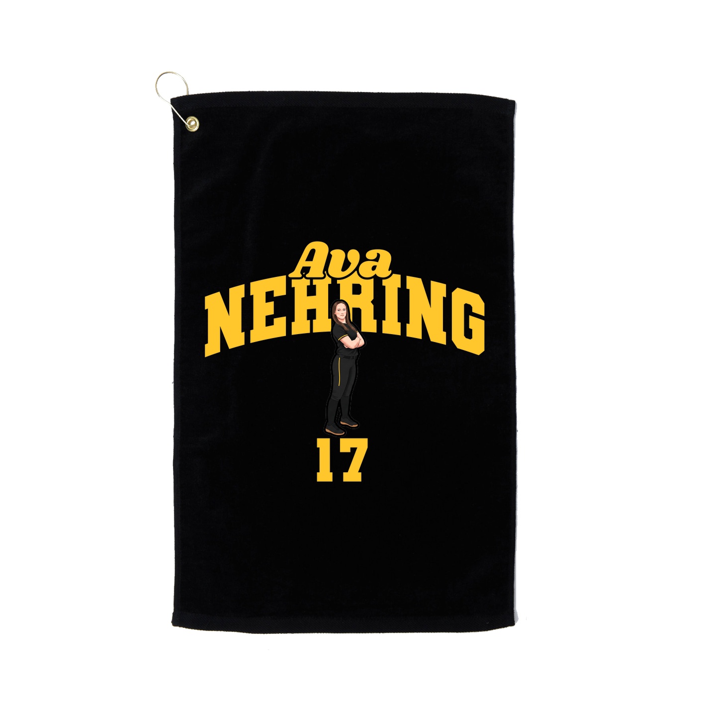 Golf Towel — Signature Arch in Black