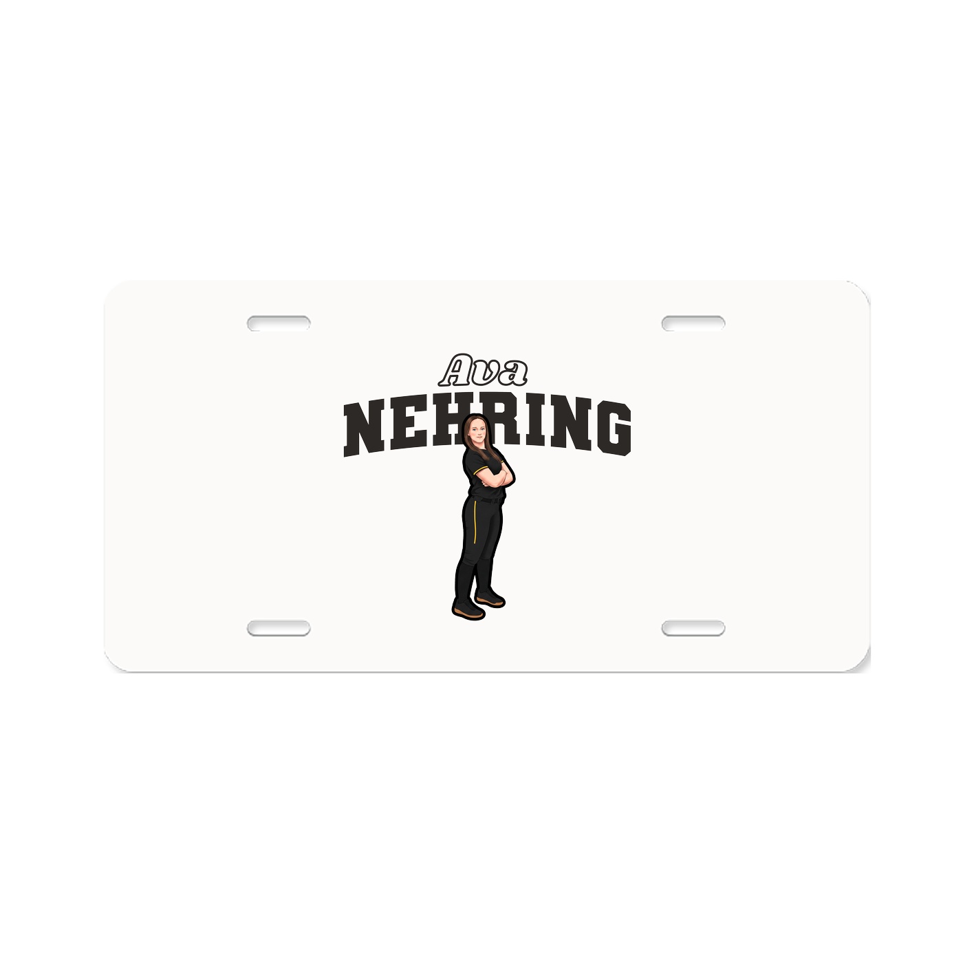 License Plate — Name Arch in Classic