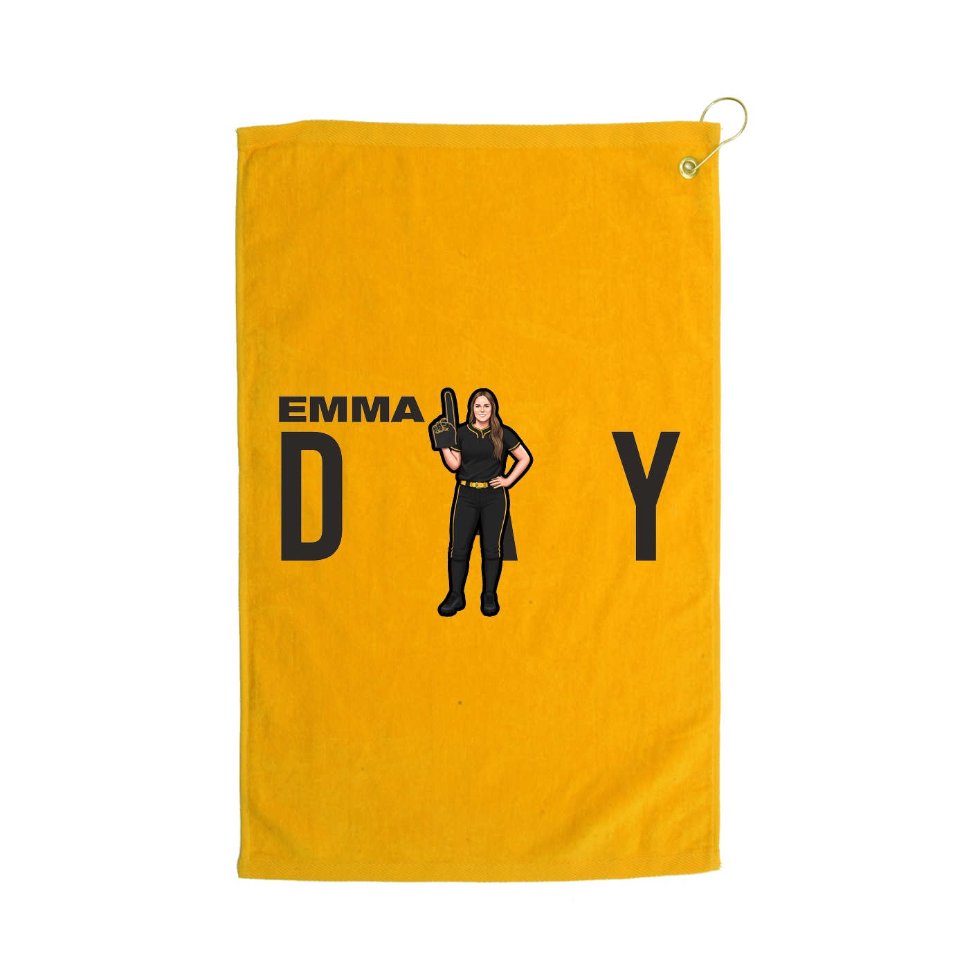 Golf Towel — Player Name in Gold