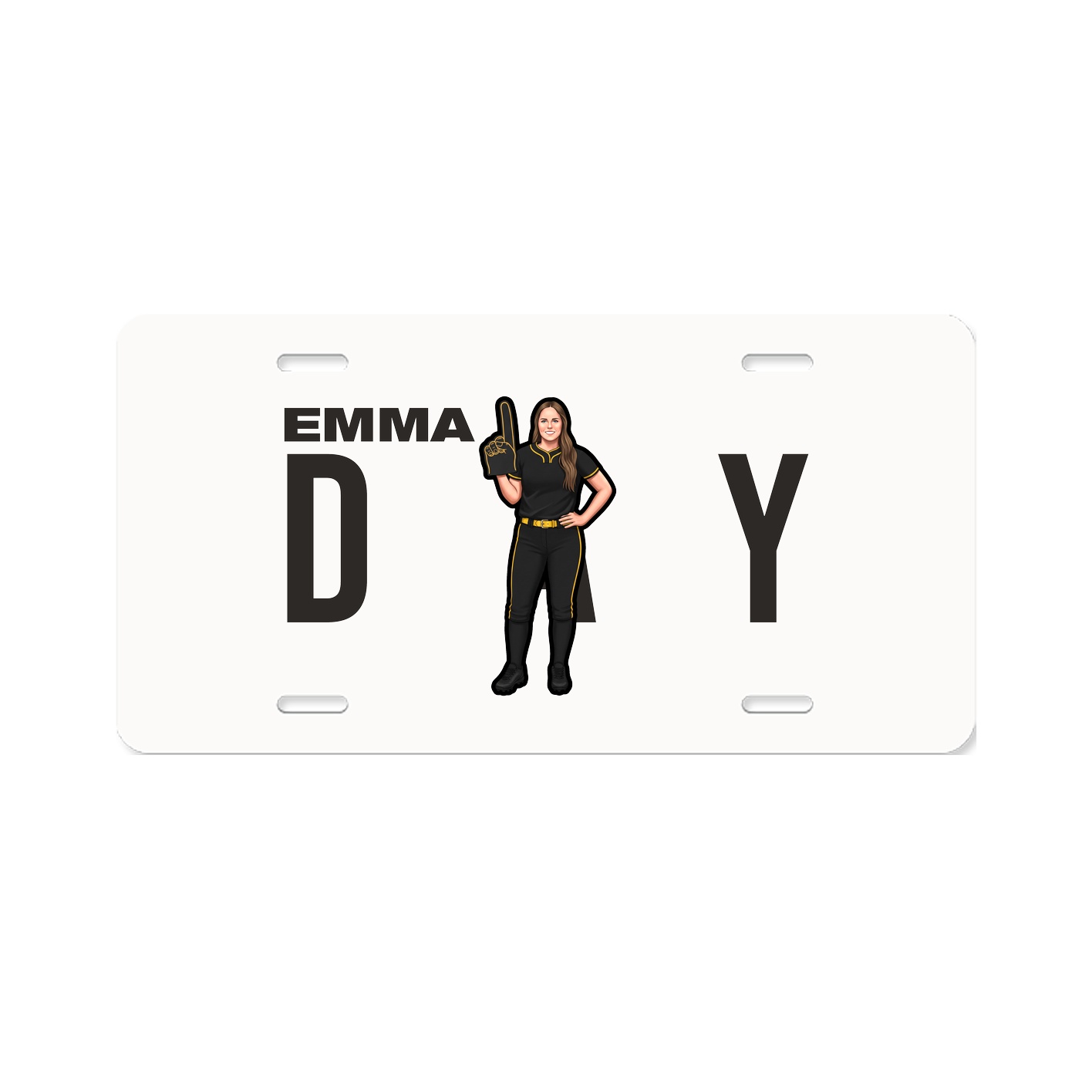 License Plate — Player Name in Classic