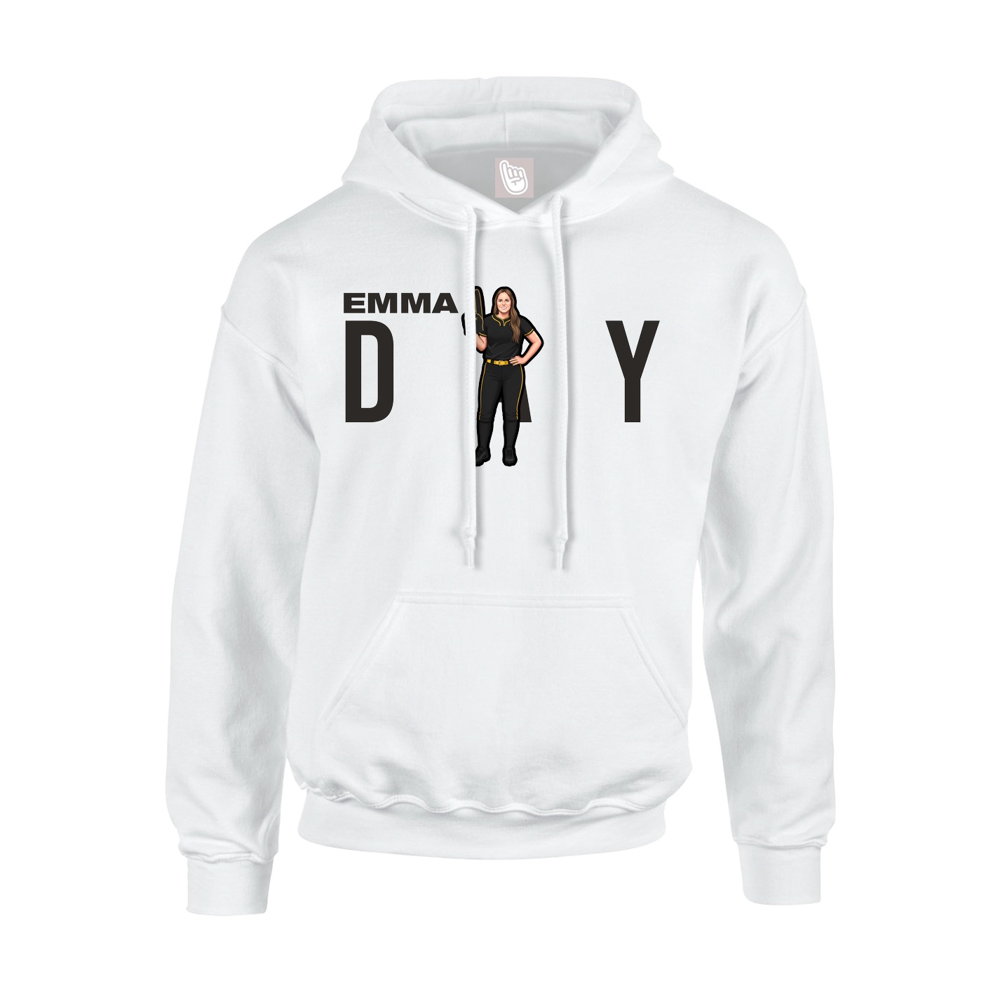 Hoodie — Player Name in White
