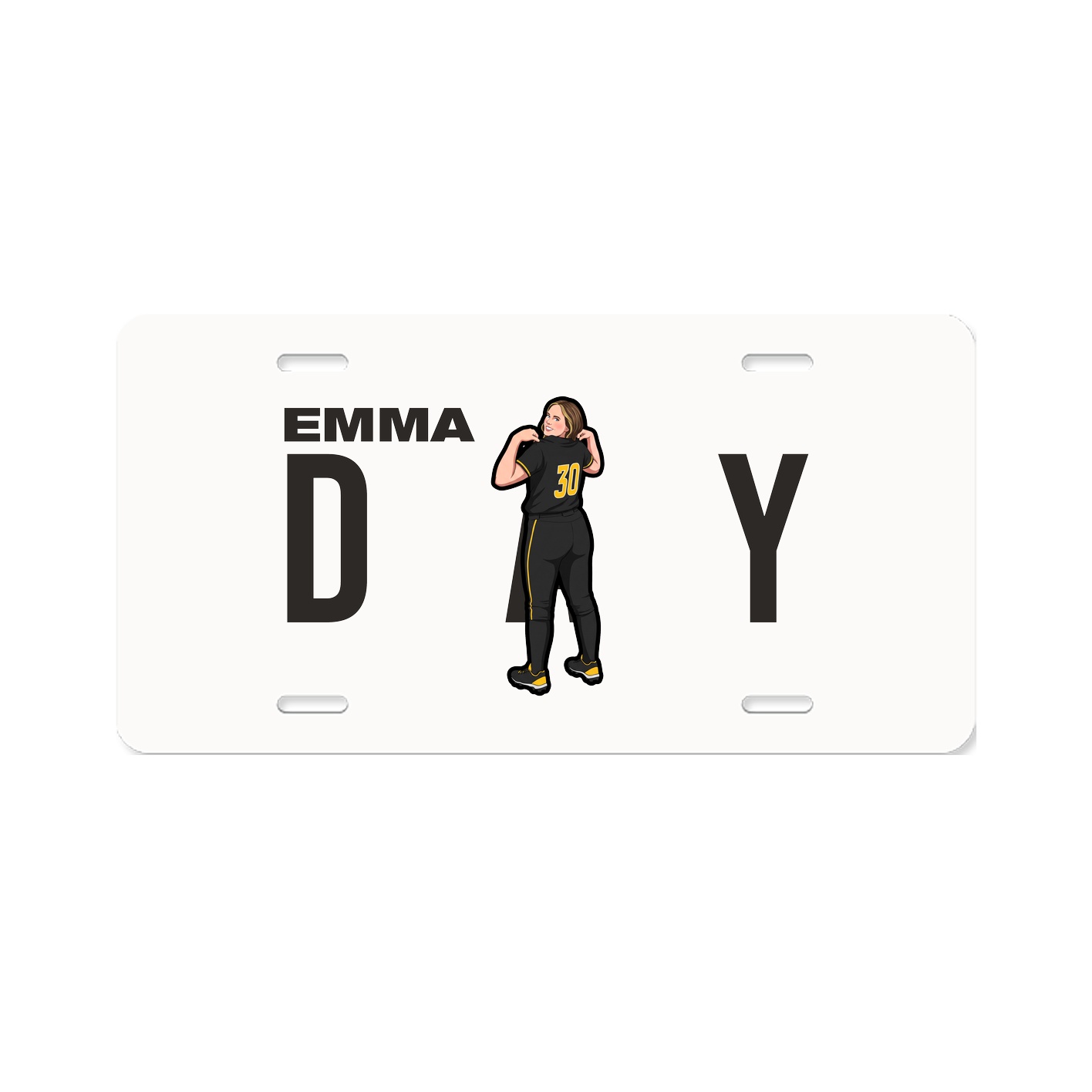 License Plate — Player Name in Classic