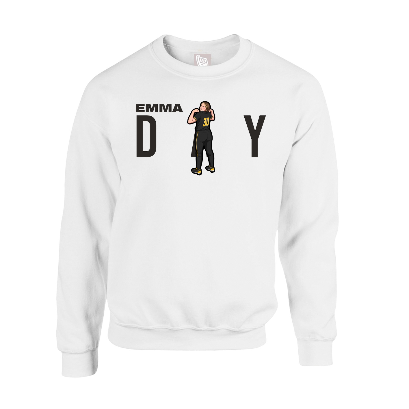 Fleece Crew — Player Name in White