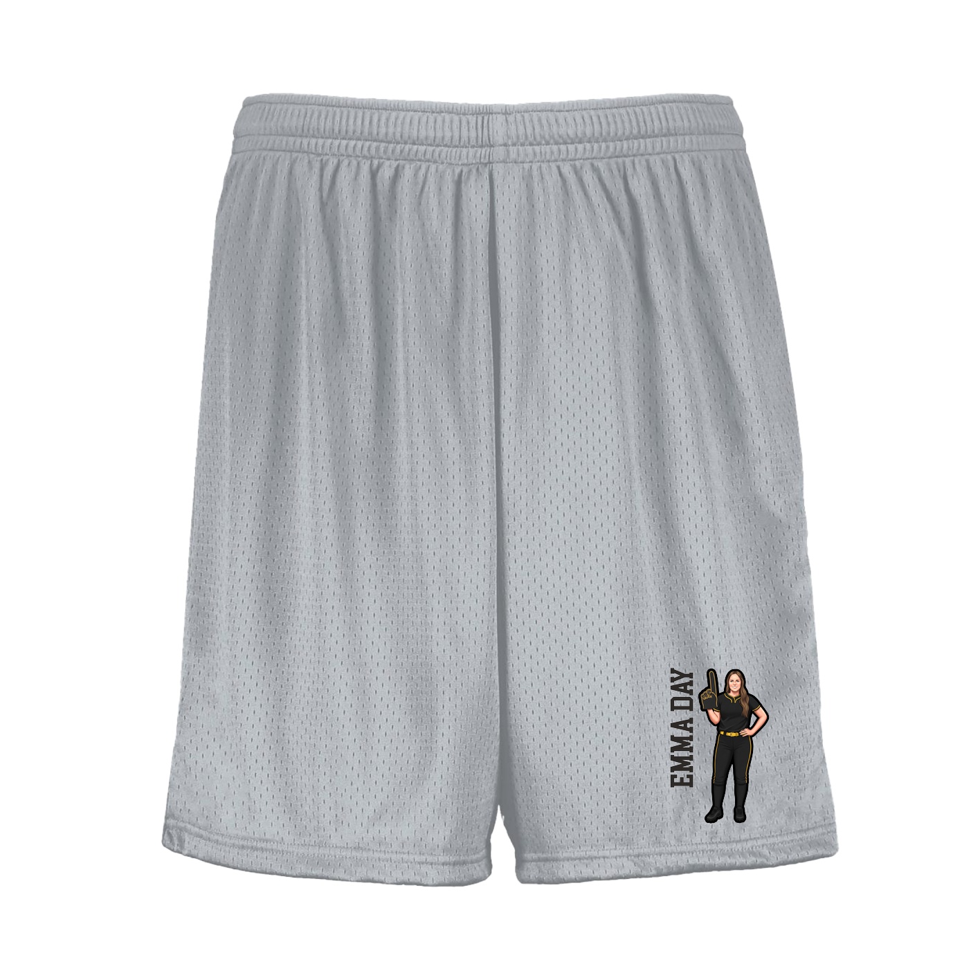 Shorts — Name Vertical in Silver