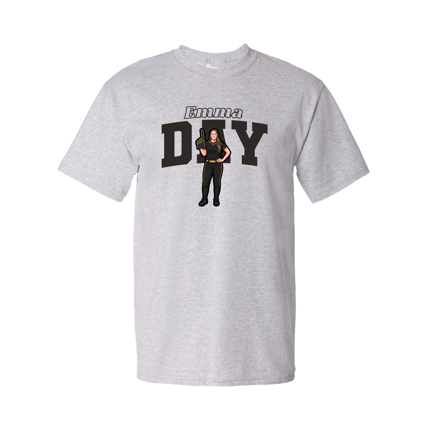 Tee — Name Arch in Grey