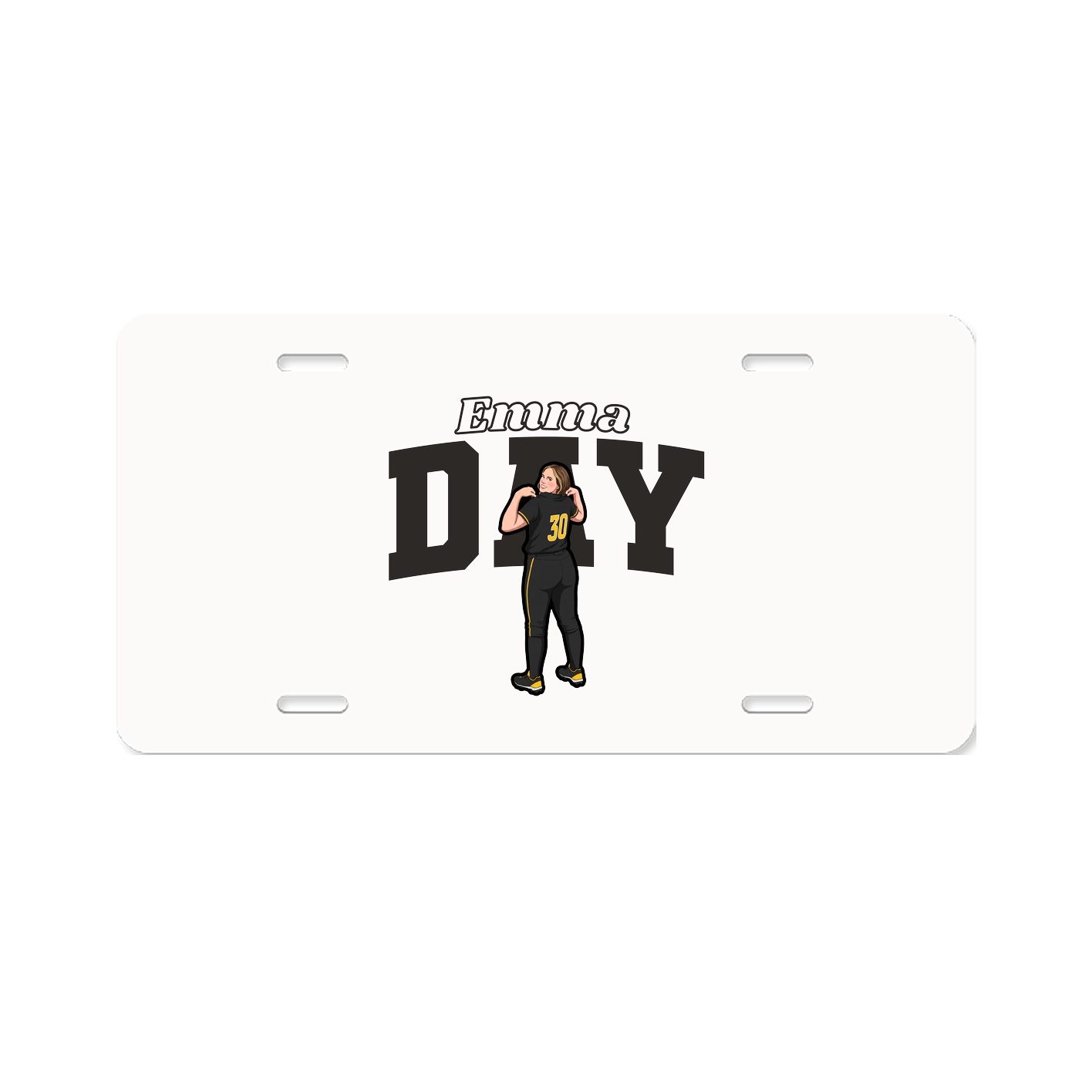 License Plate — Name Arch in Classic