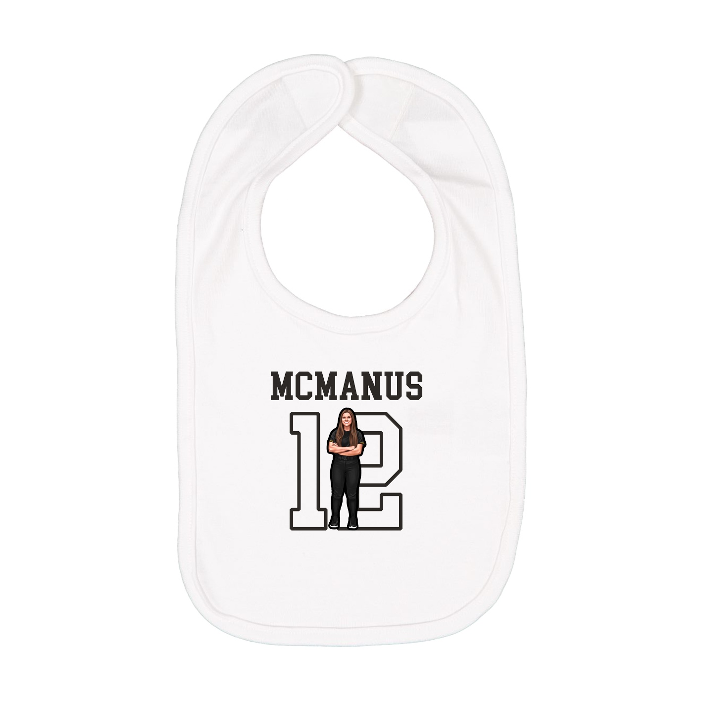 Infant Bib — Shirsey in White