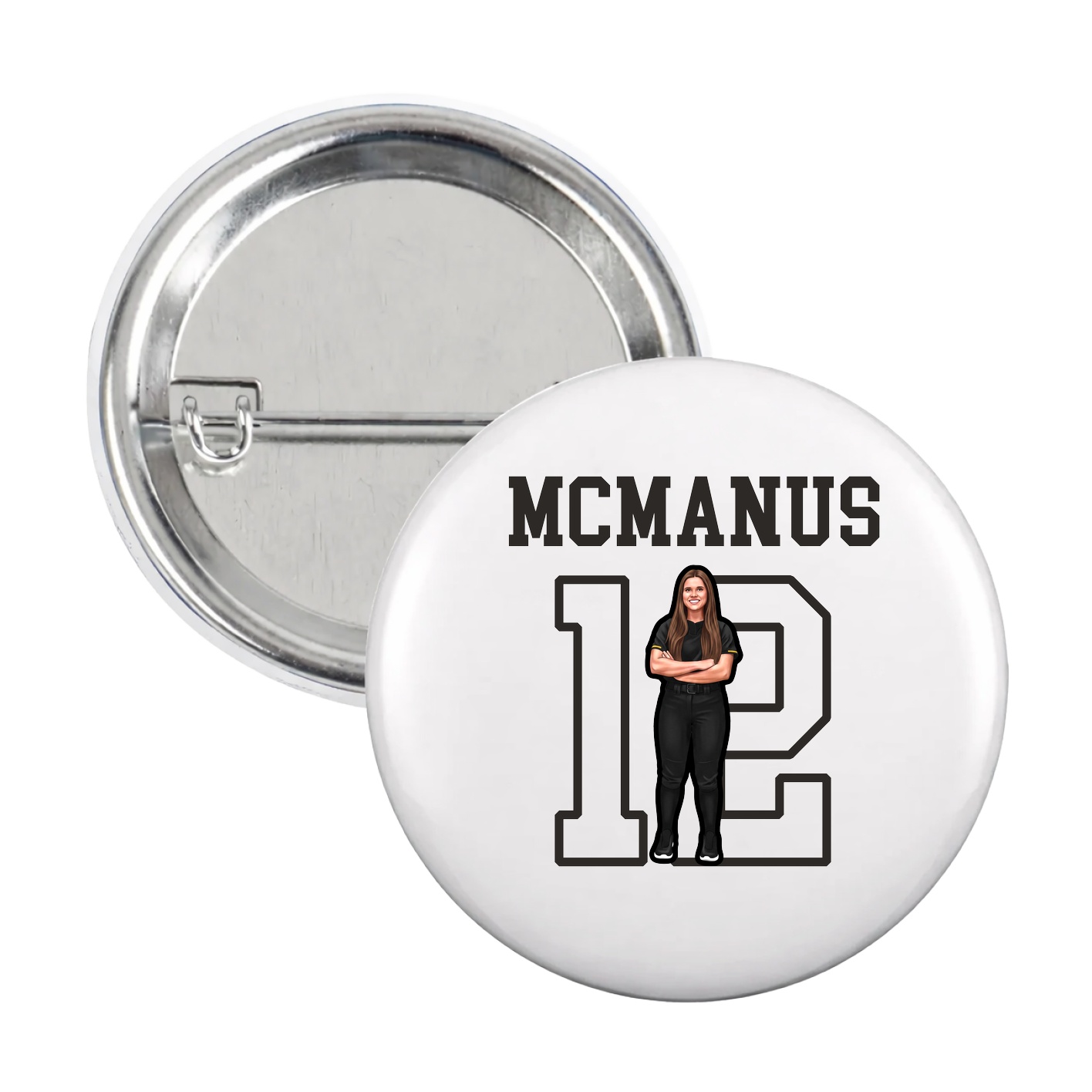 Game Day Button — Shirsey in White