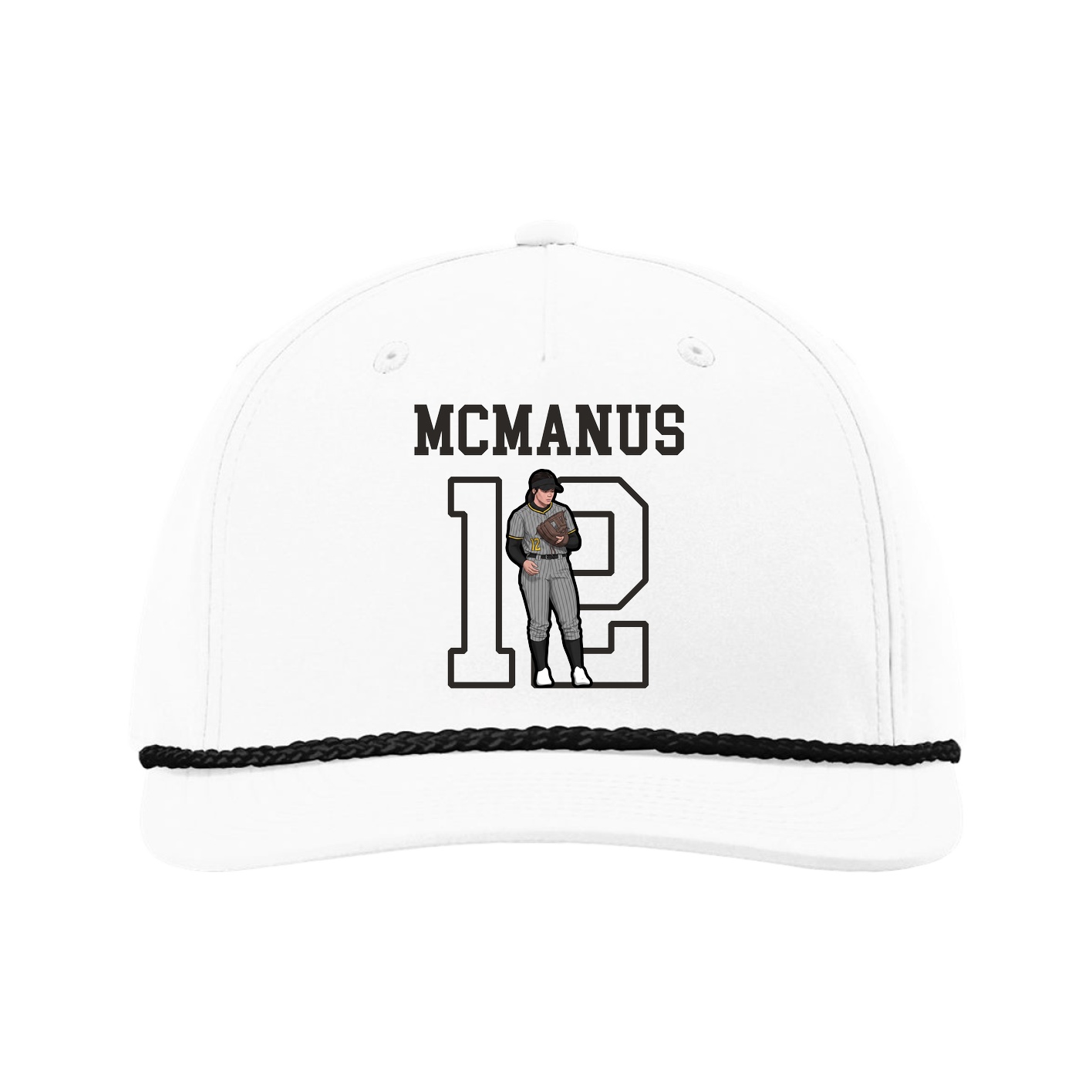 Five-Panel Classic Rope Cap — Shirsey in White