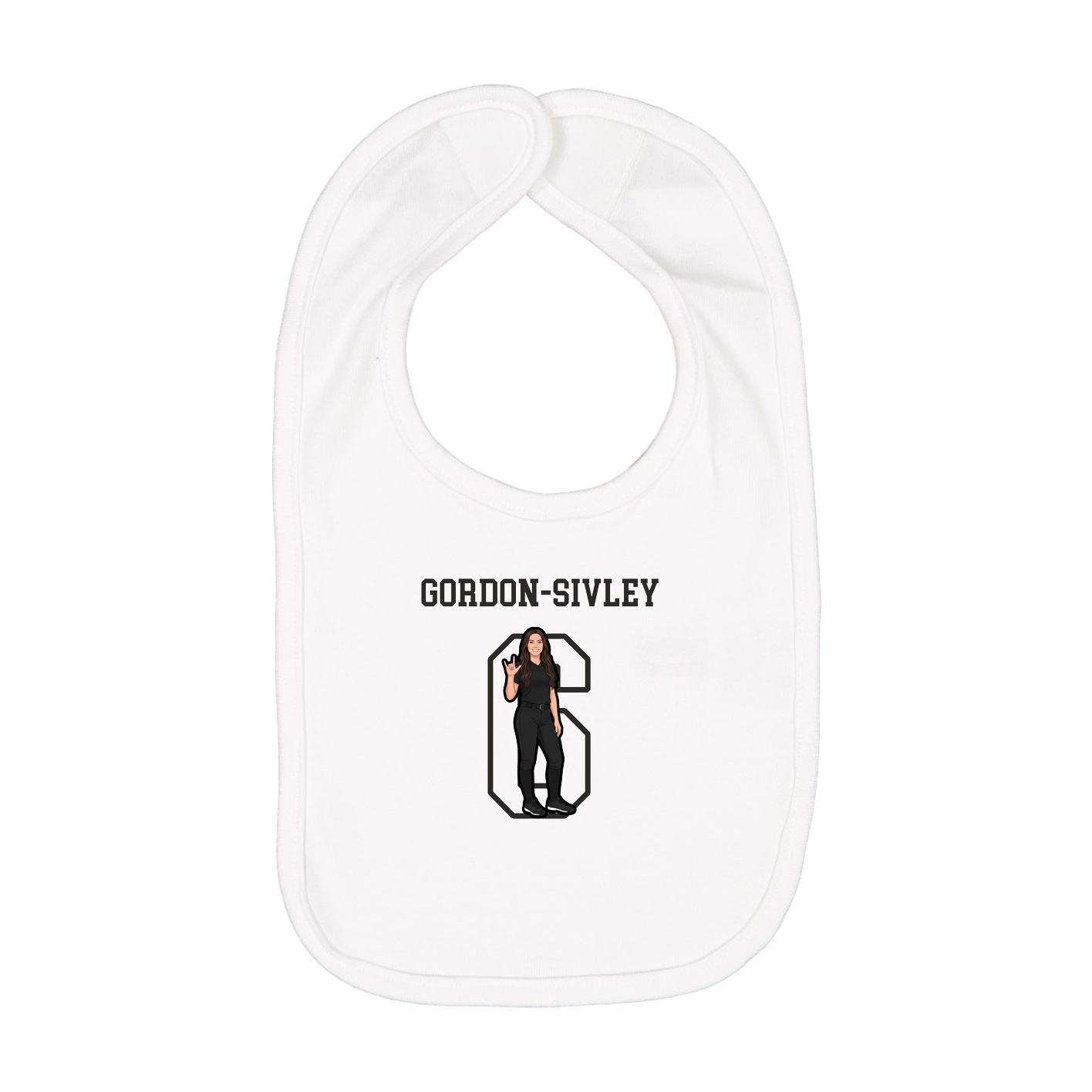 Infant Bib — Shirsey in White