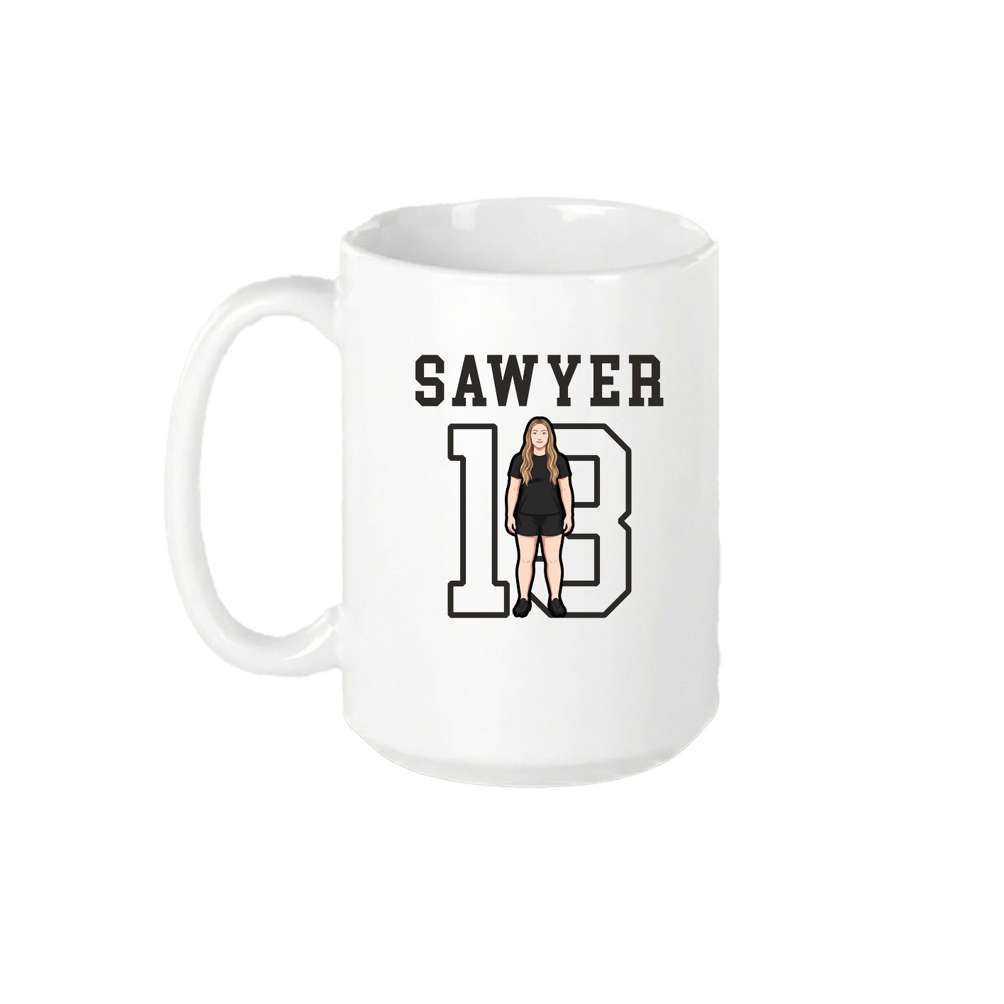 15oz Coffee Mug — Shirsey in White