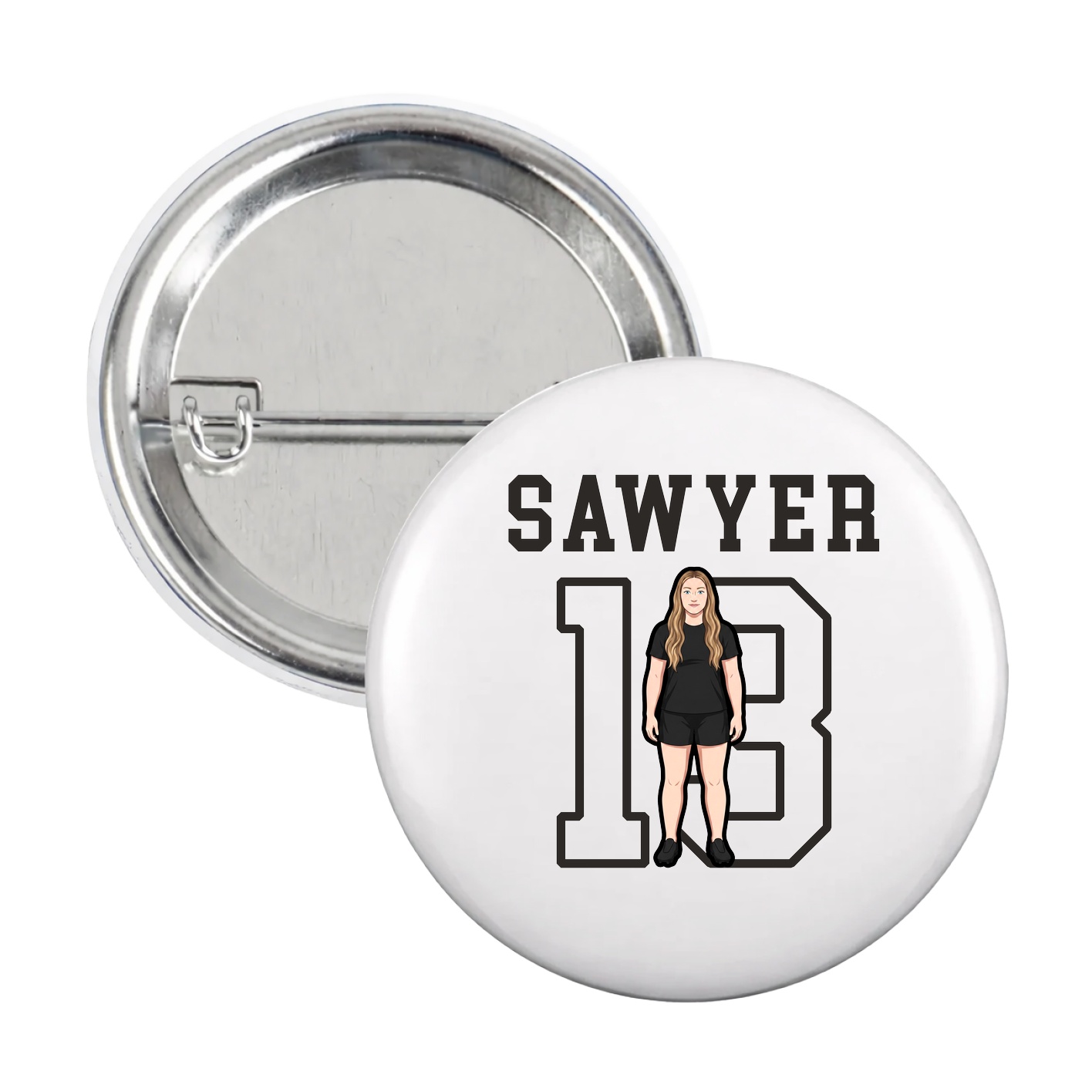 Game Day Button — Shirsey in White