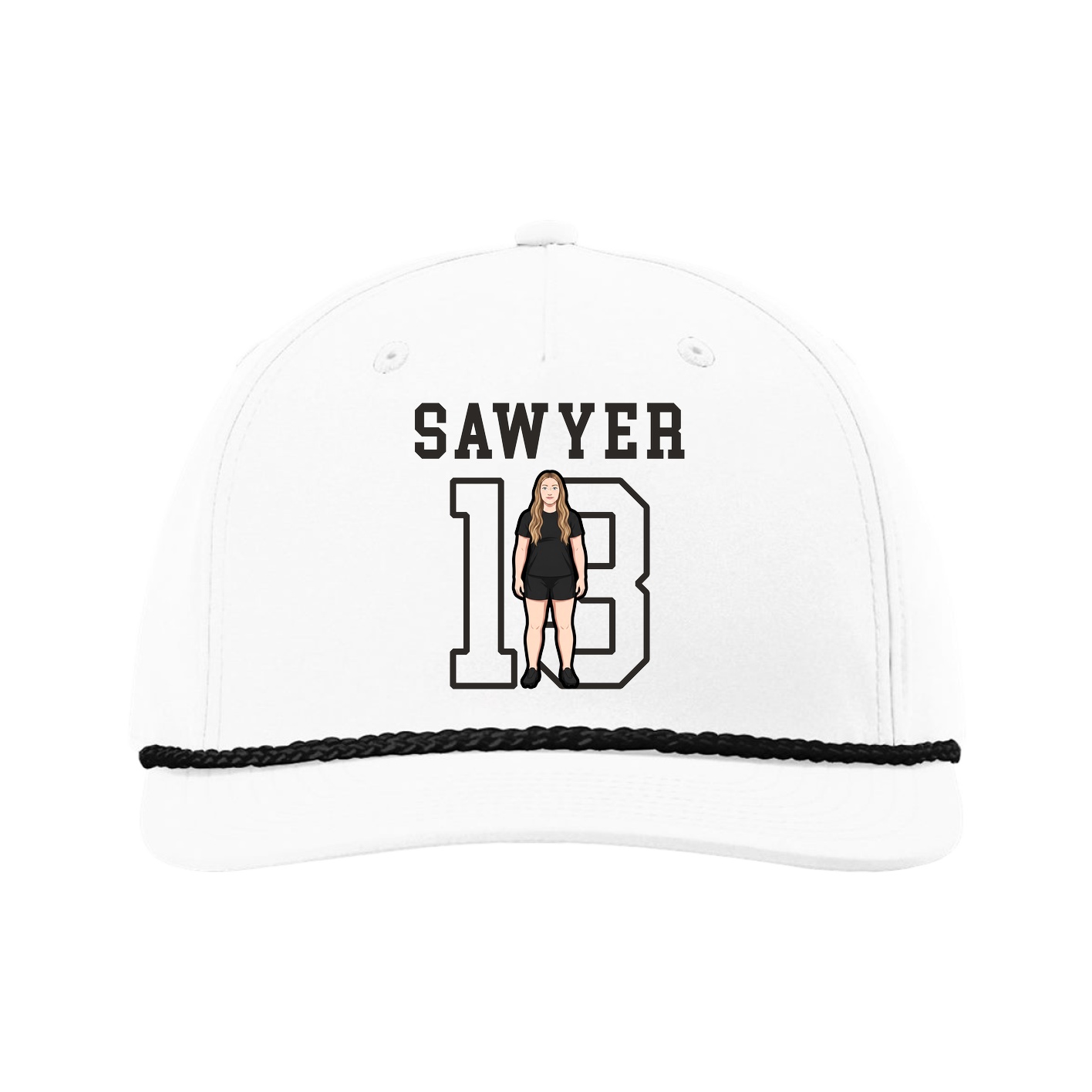 Five-Panel Classic Rope Cap — Shirsey in White
