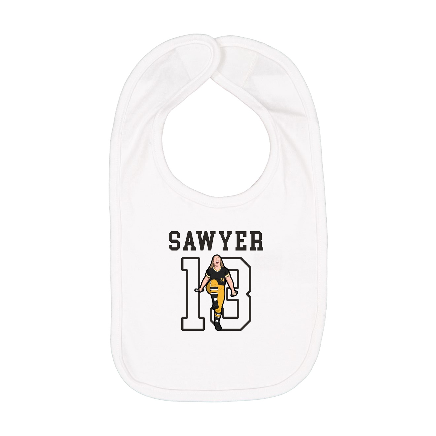 Infant Bib — Shirsey in White