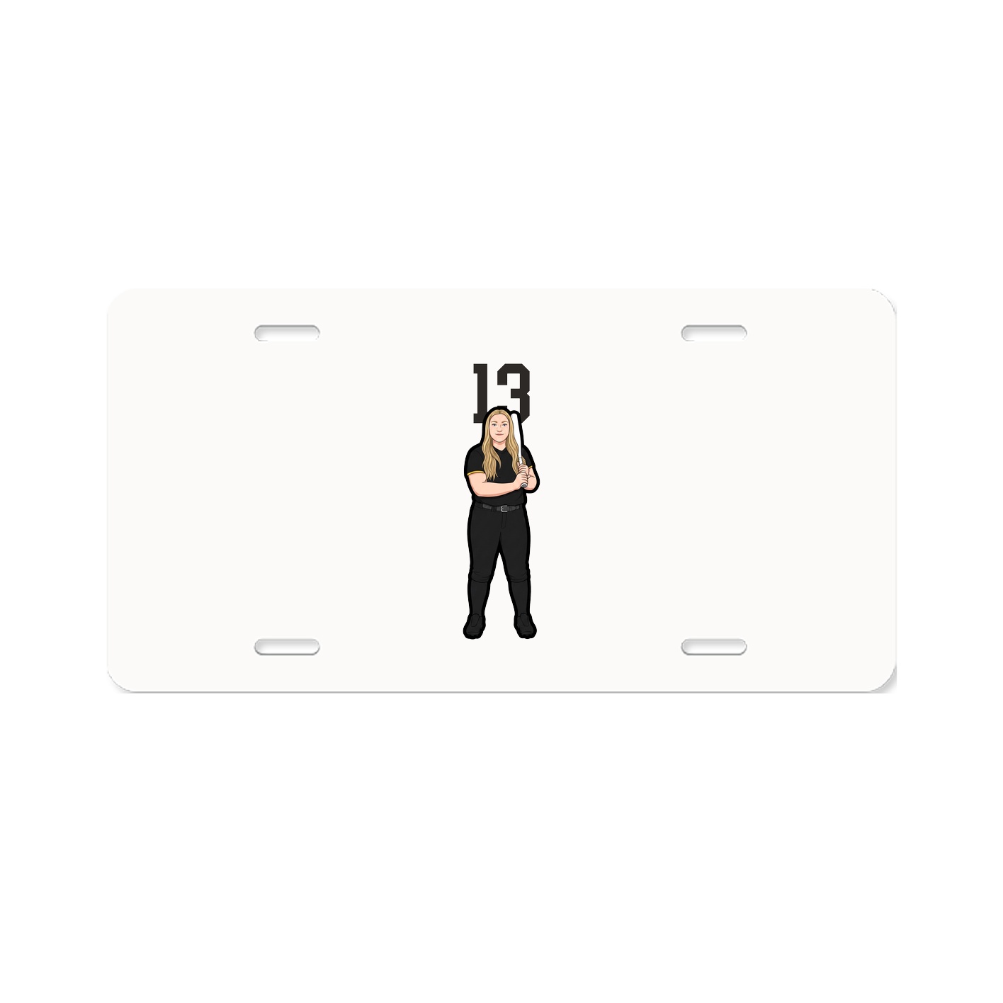 License Plate — Number Top in Classic
