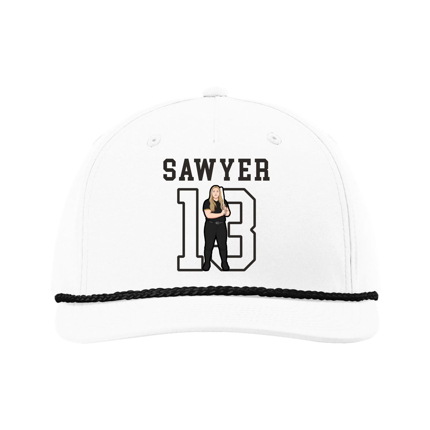Five-Panel Classic Rope Cap — Shirsey in White