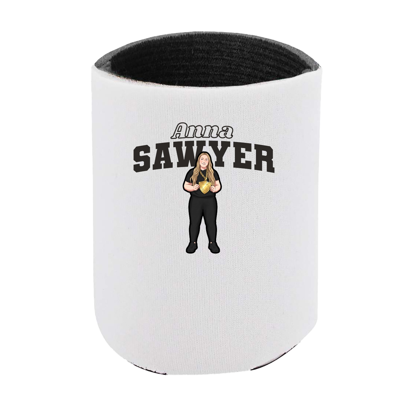 Can Holder — Name Arch in White
