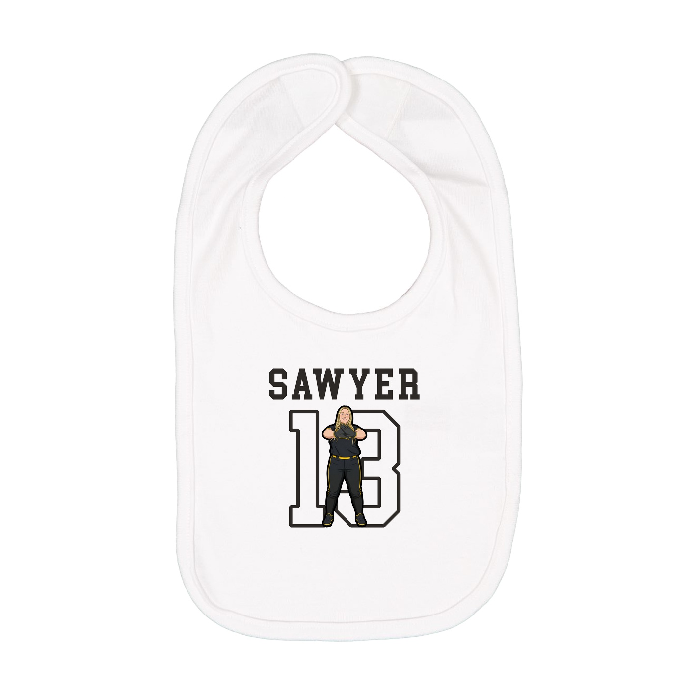 Infant Bib — Shirsey in White