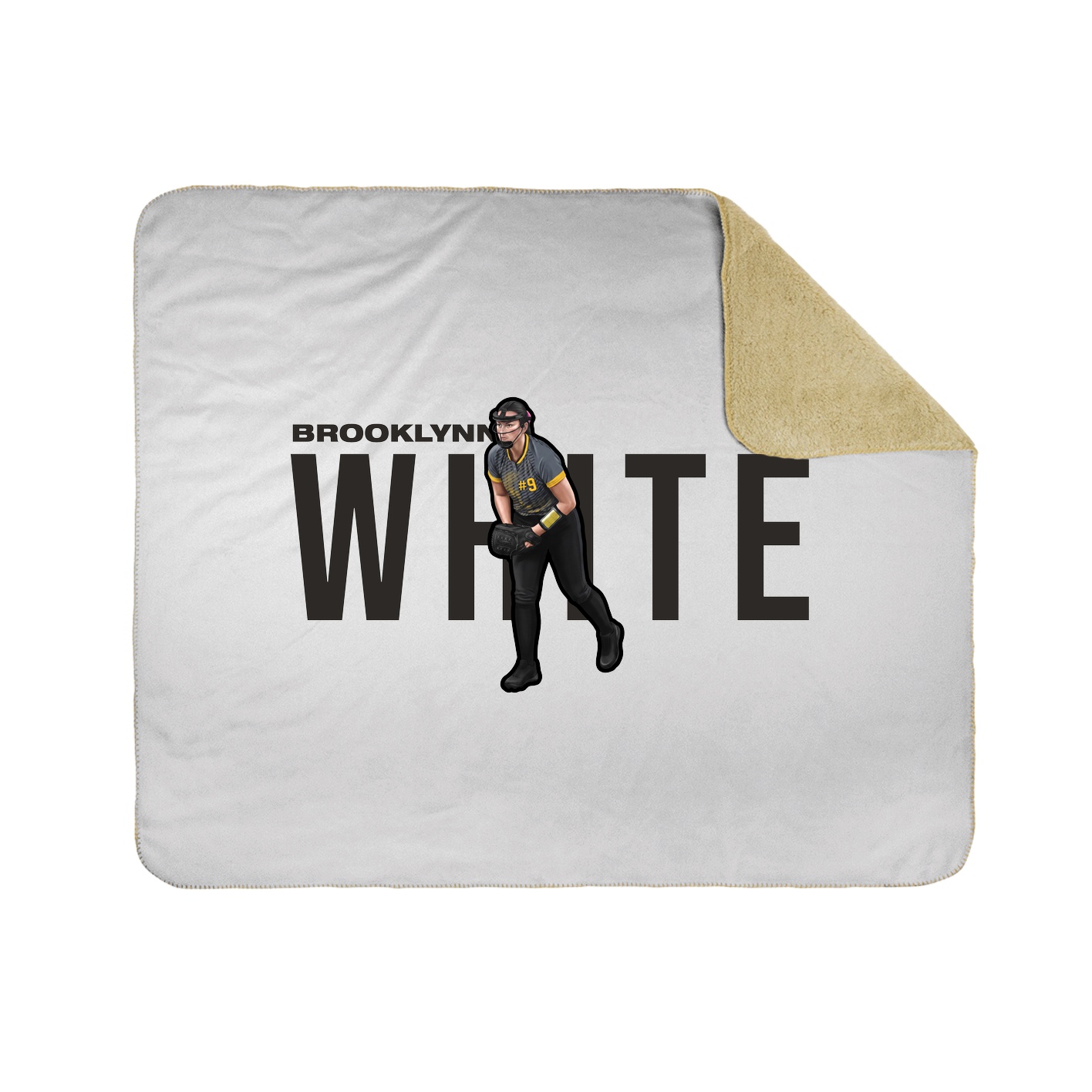 Throw Blanket — Player Name in White