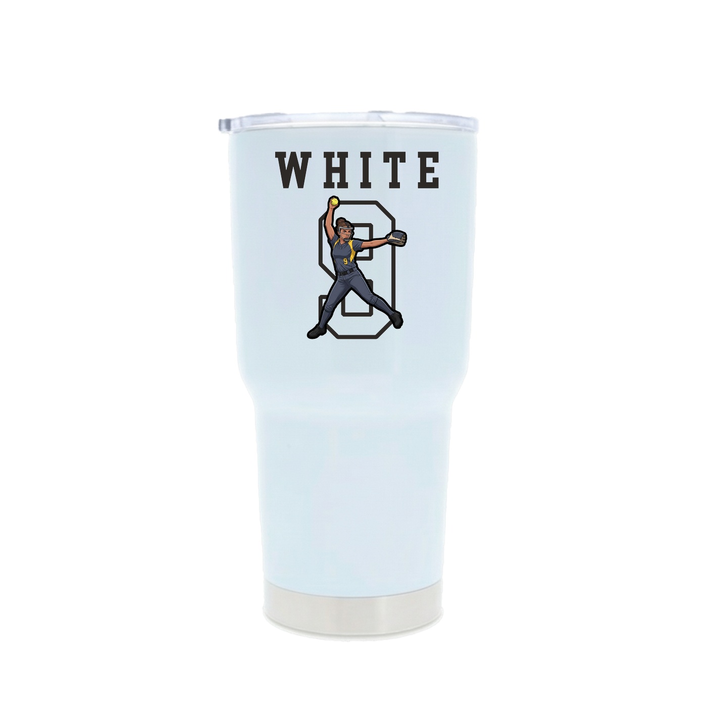 30oz Stainless Steel Tumbler — Shirsey in White