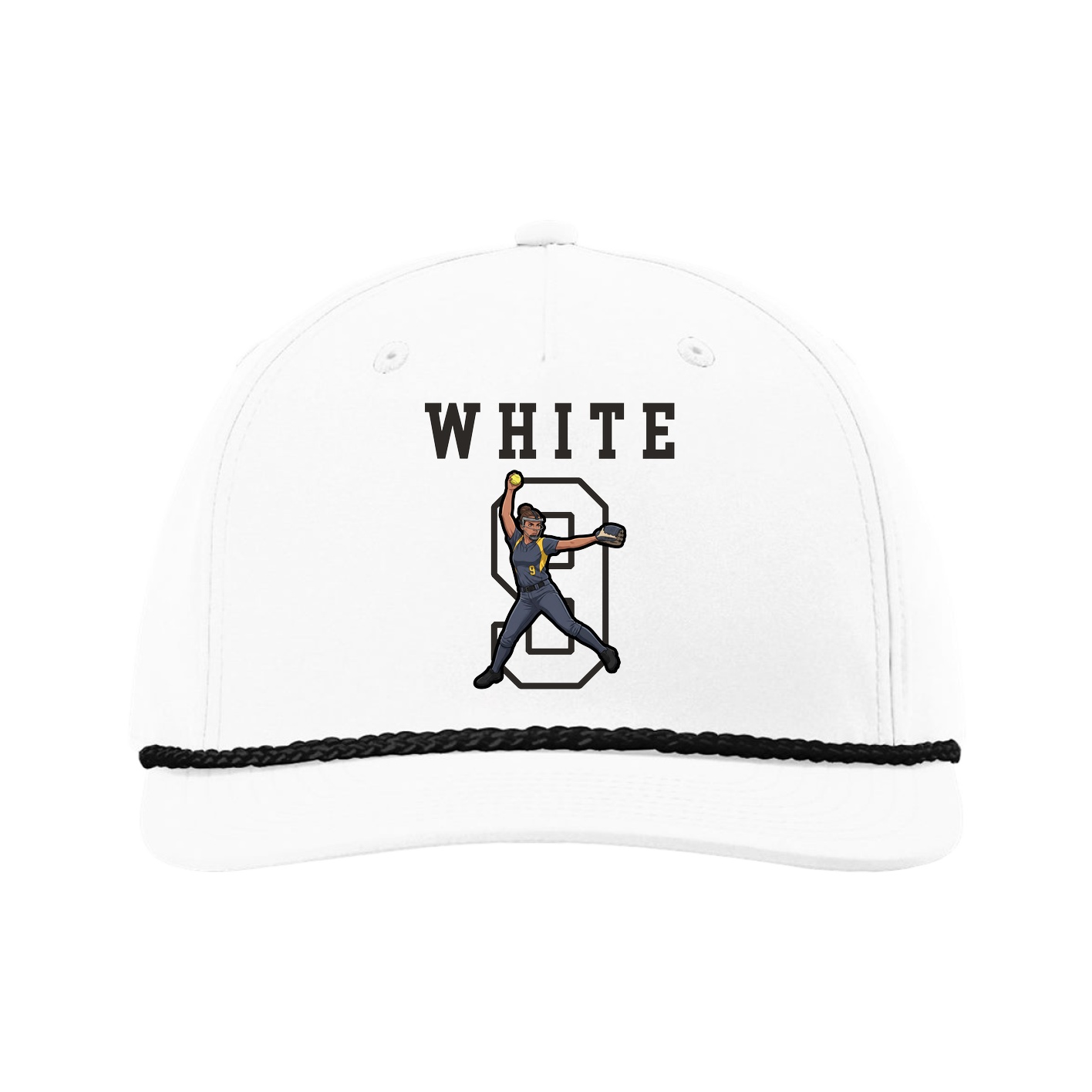 Five-Panel Classic Rope Cap — Shirsey in White