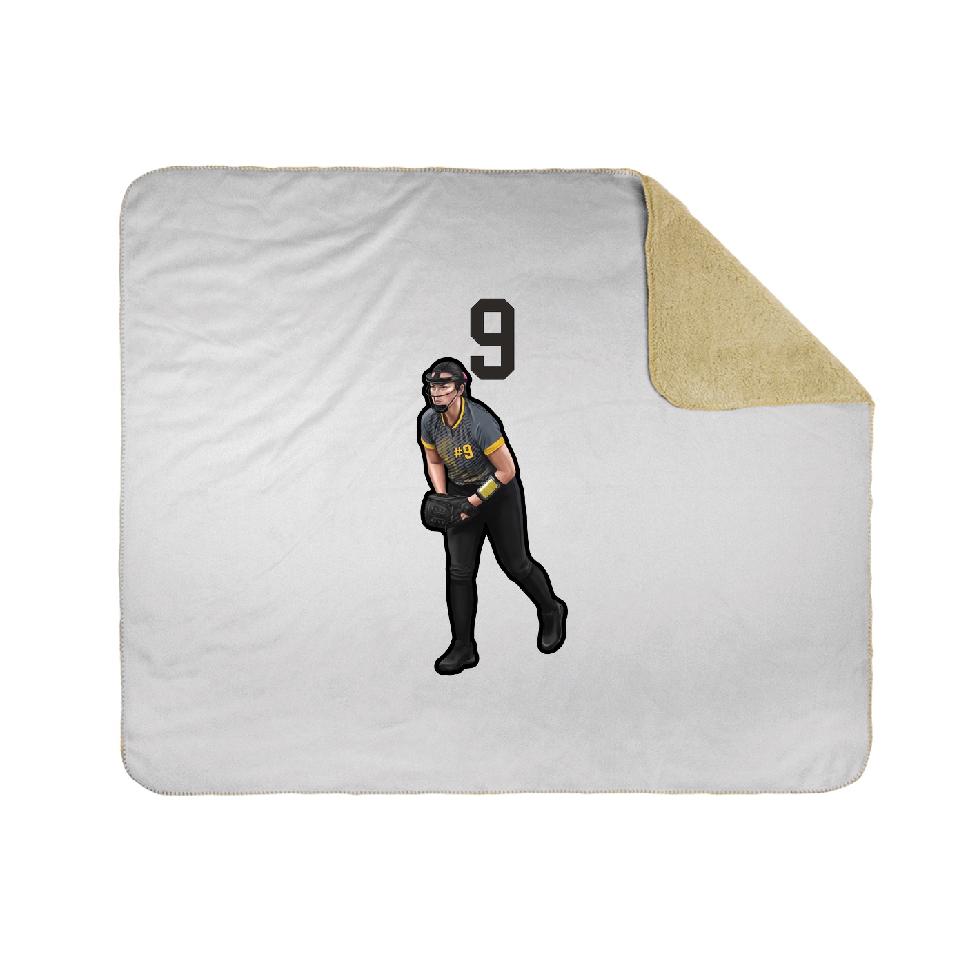 Throw Blanket — Number Top in White