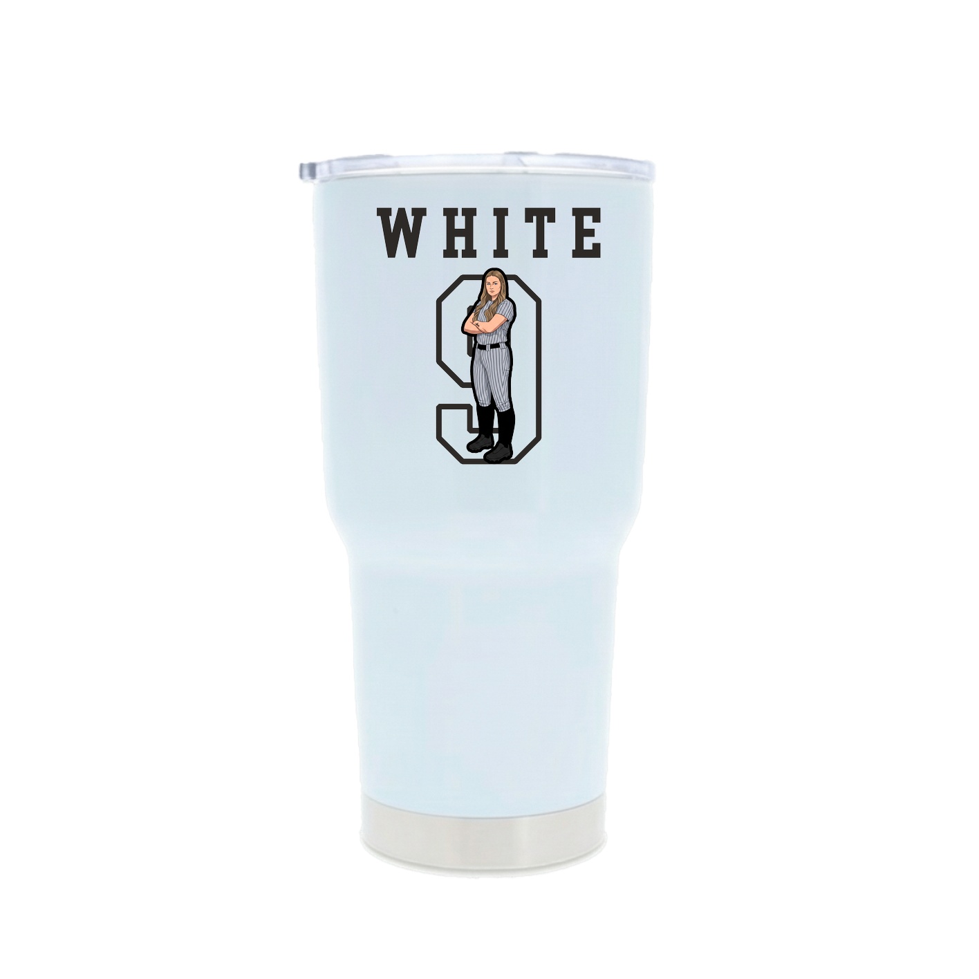 30oz Stainless Steel Tumbler — Shirsey in White