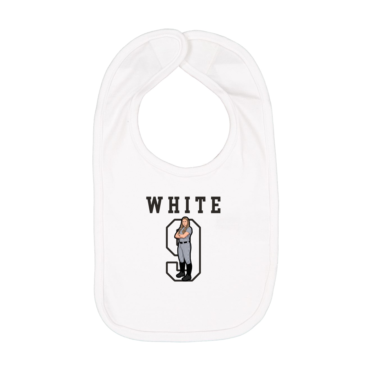 Infant Bib — Shirsey in White