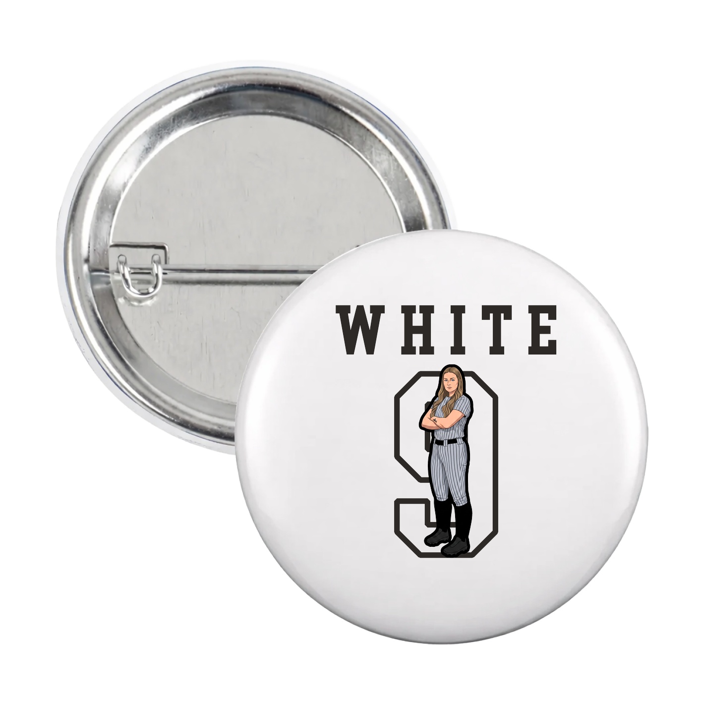 Game Day Button — Shirsey in White