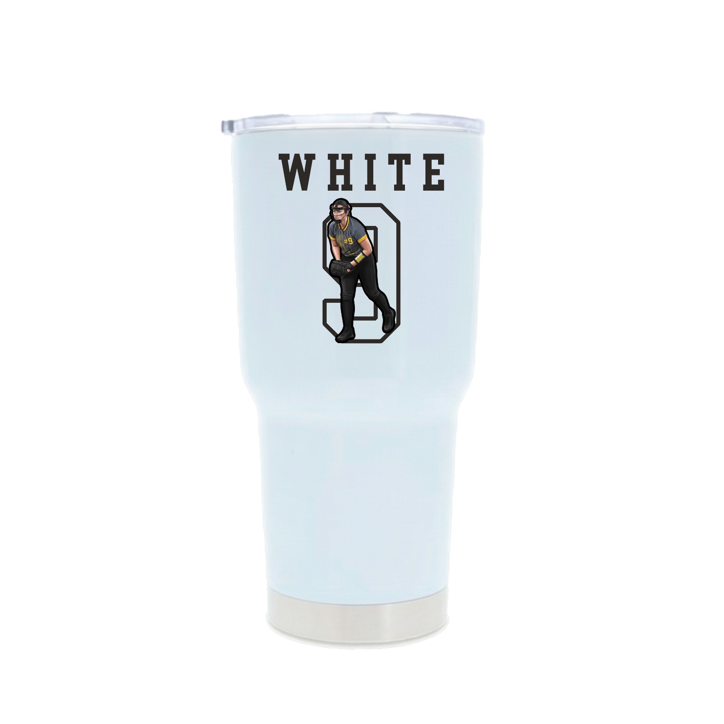 30oz Stainless Steel Tumbler — Shirsey in White