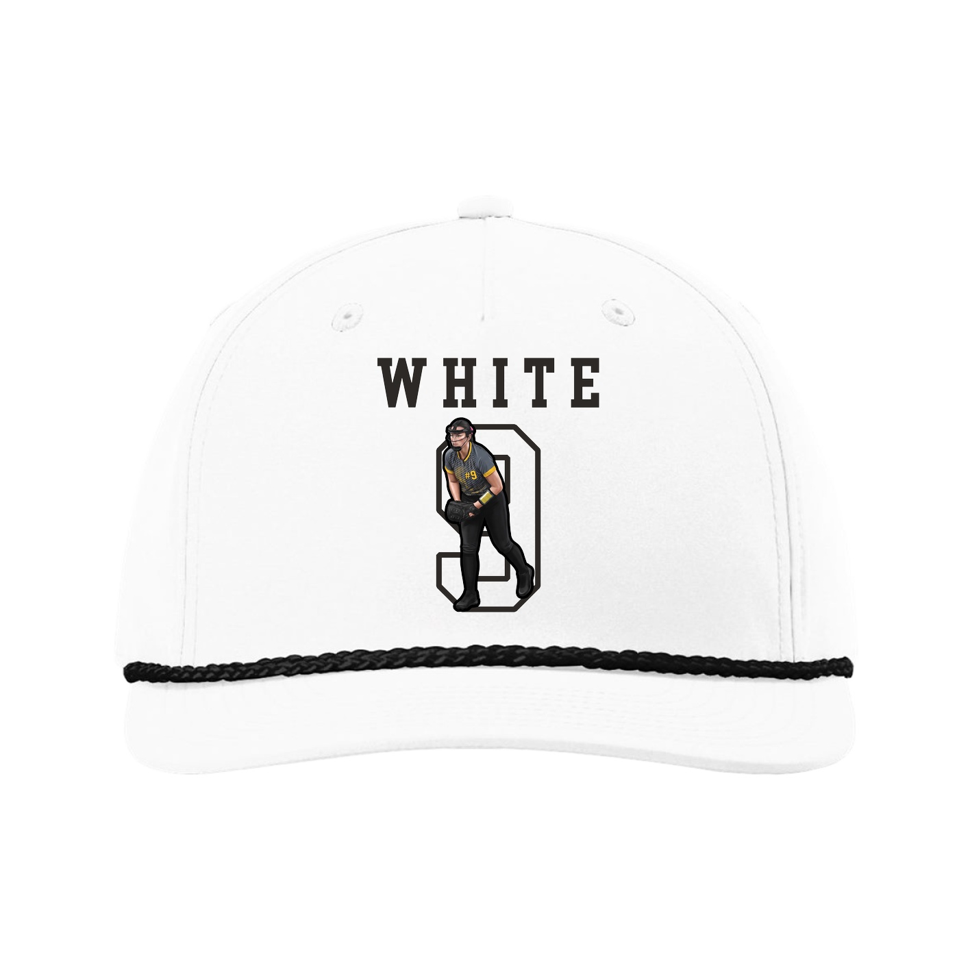 Five-Panel Classic Rope Cap — Shirsey in White
