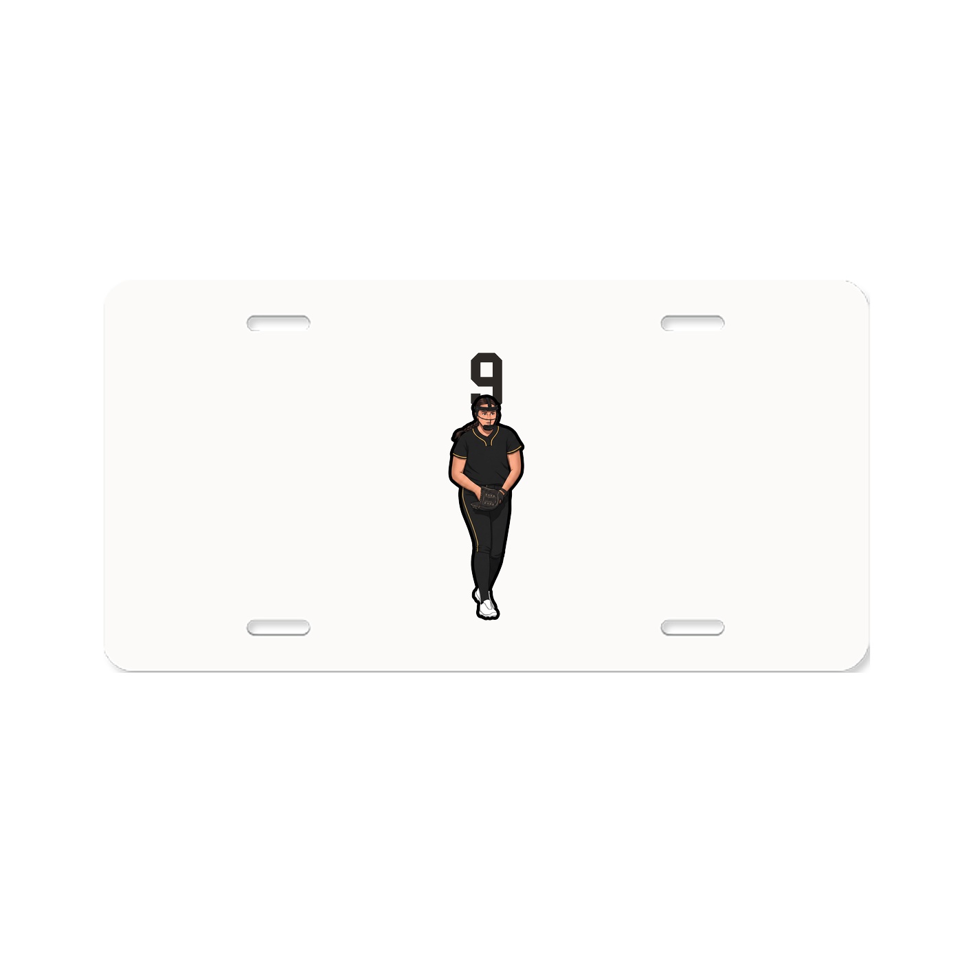 License Plate — Number Top in Classic