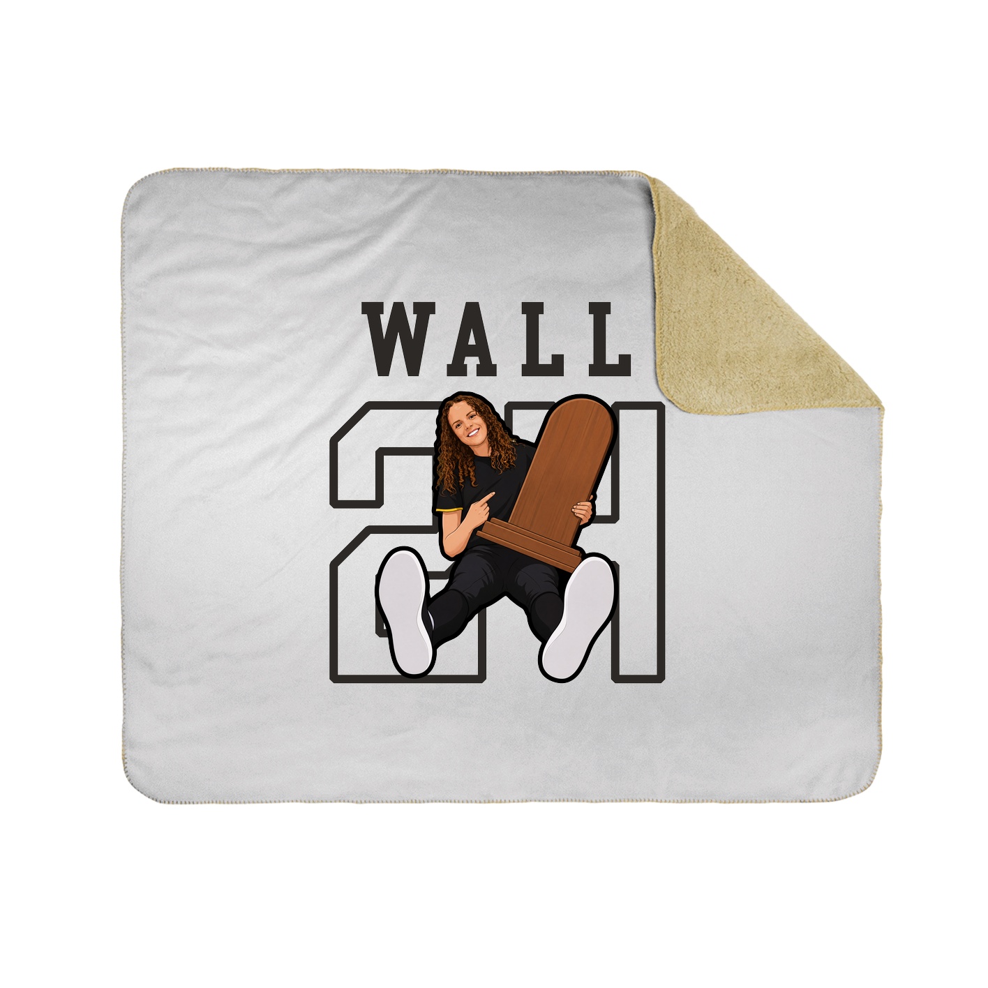 Throw Blanket — Shirsey in White