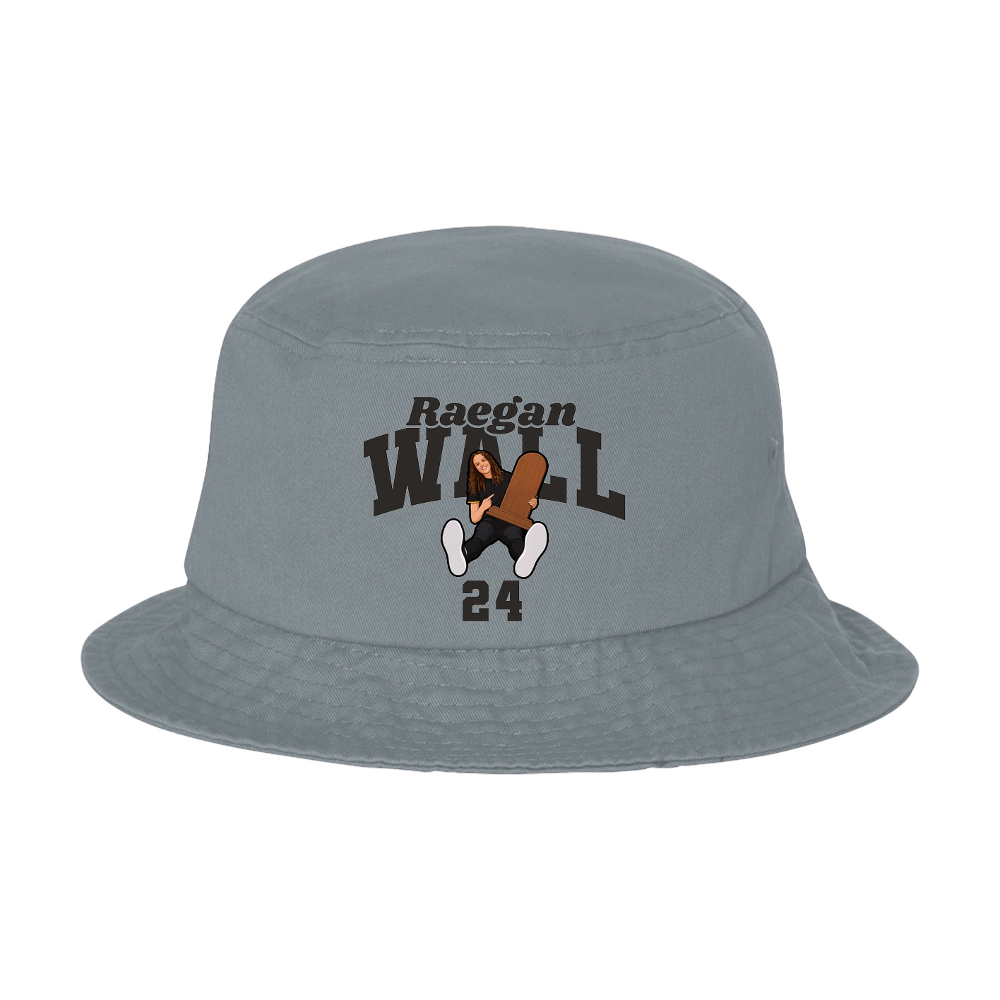 Bucket Cap — Signature Arch in Grey