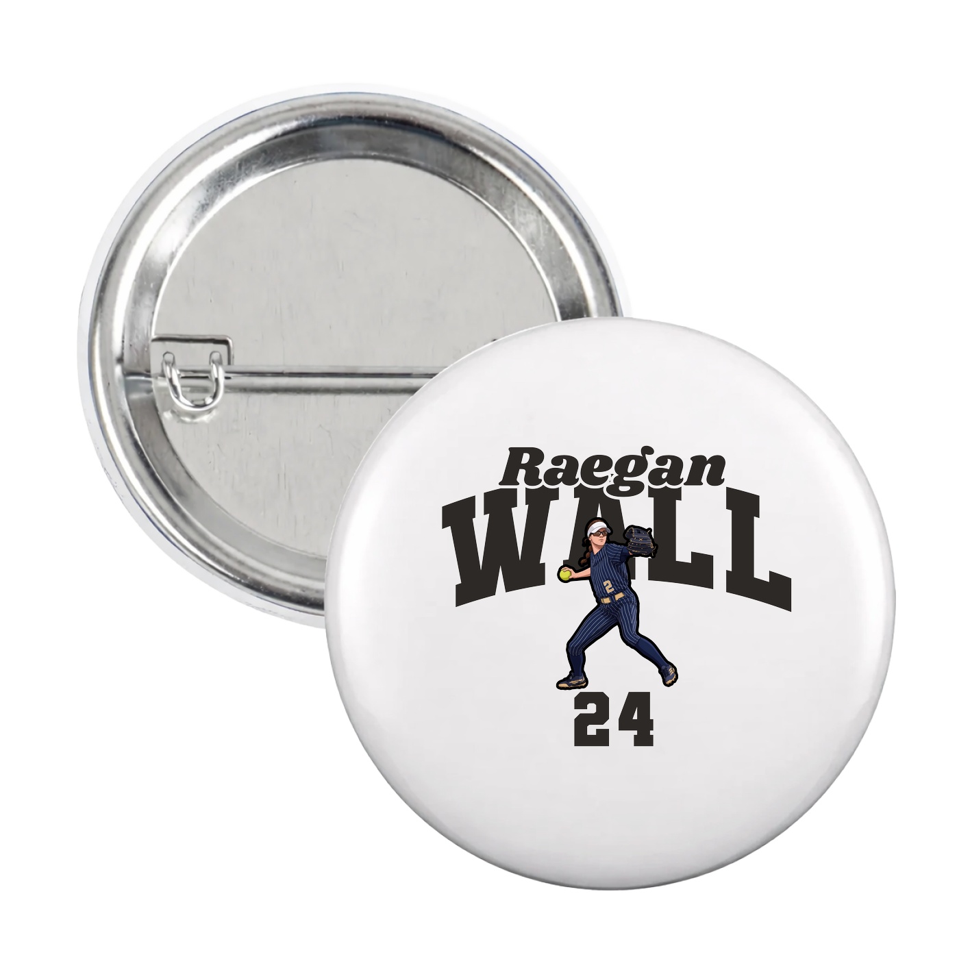 Game Day Button — Signature Arch in White