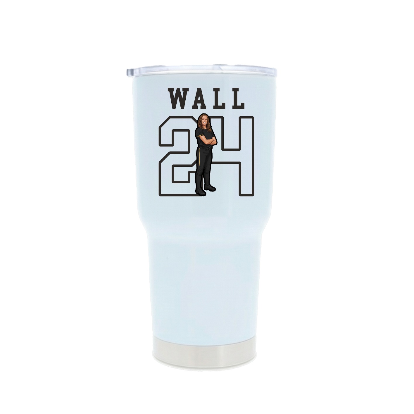 30oz Stainless Steel Tumbler — Shirsey in White