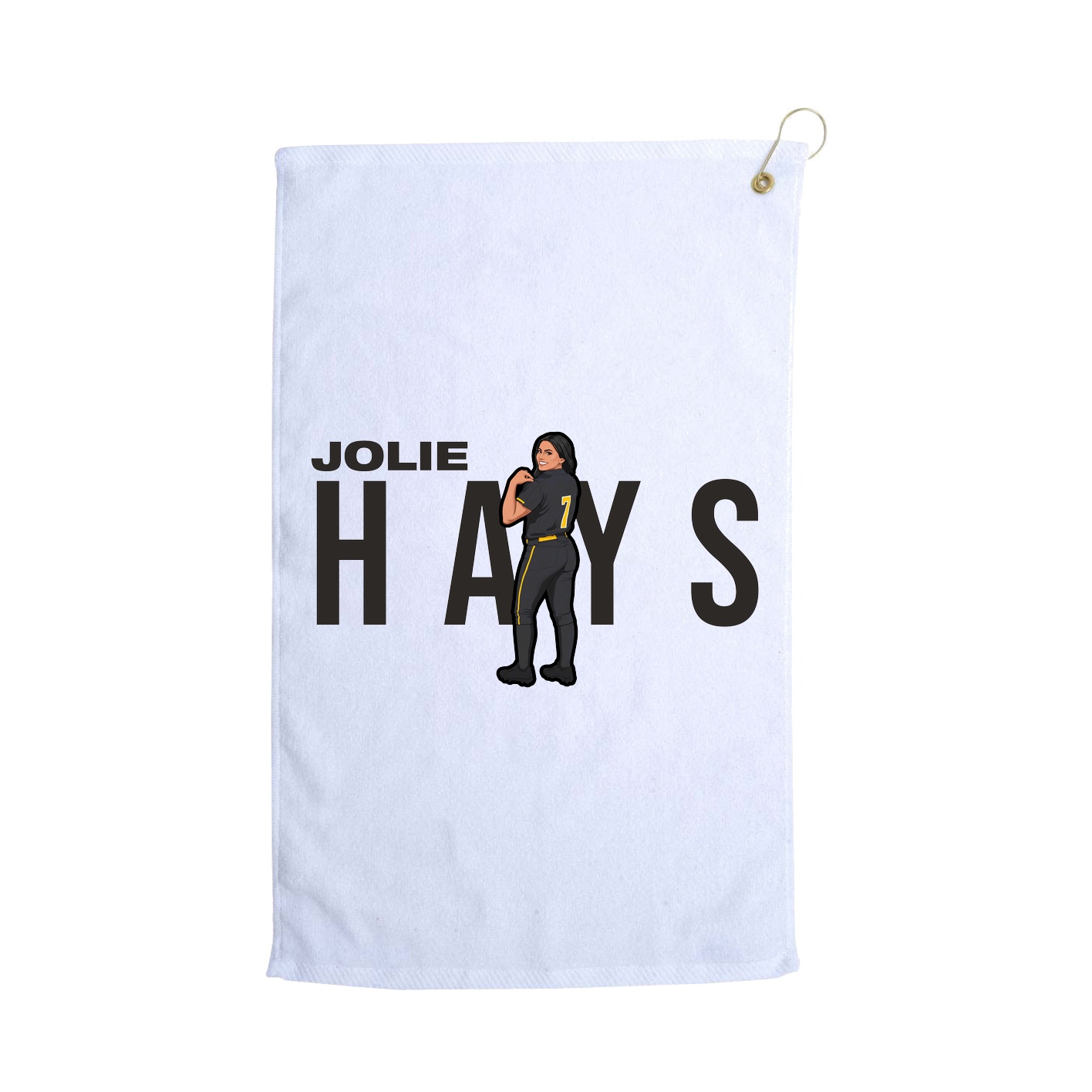 Golf Towel — Player Name in White