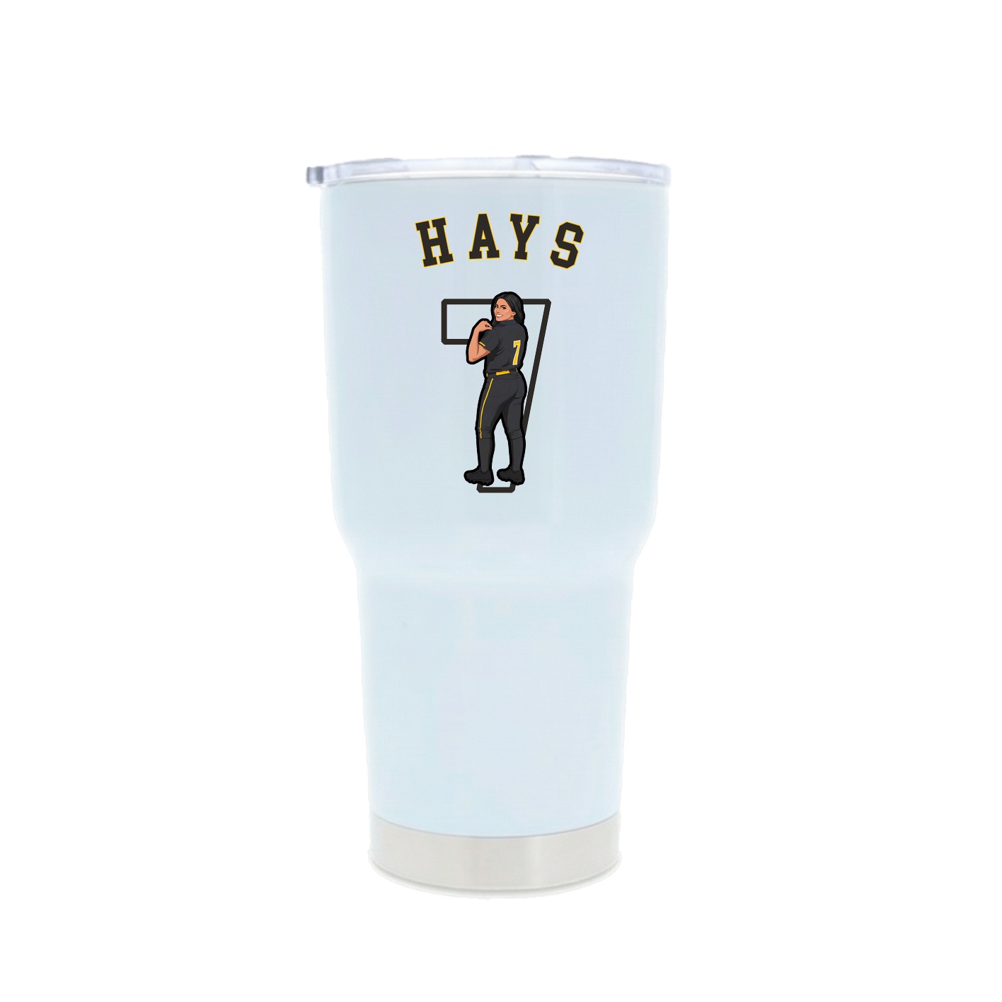 30oz Stainless Steel Tumbler — Shirsey Arch in White