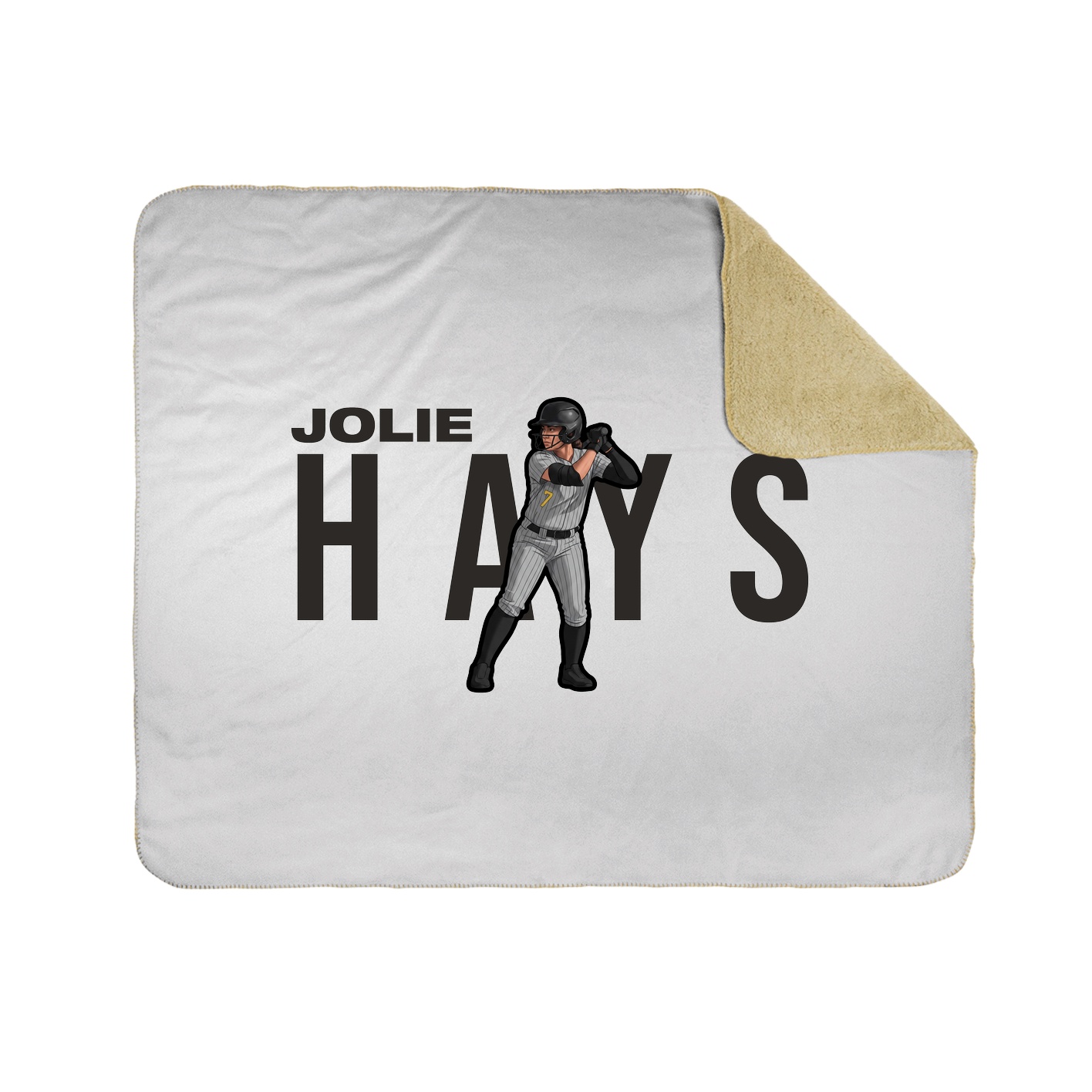Throw Blanket — Player Name in White