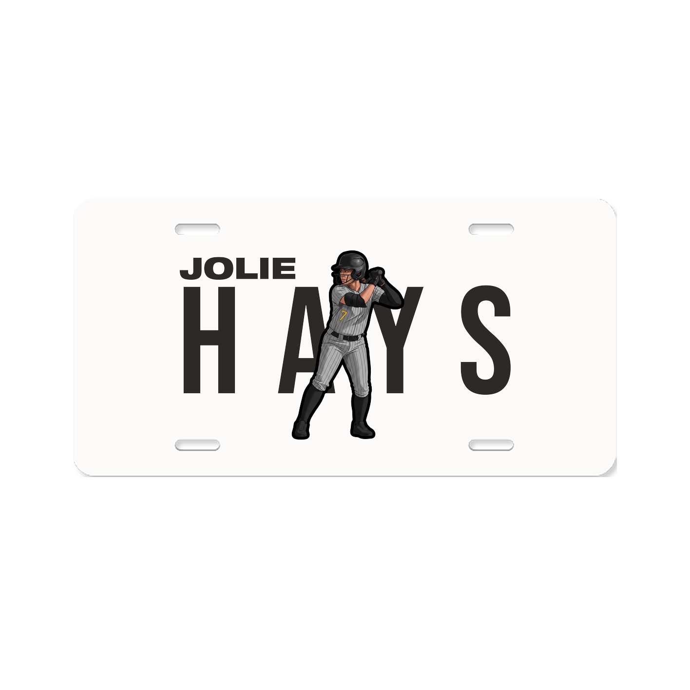 License Plate — Player Name in Classic