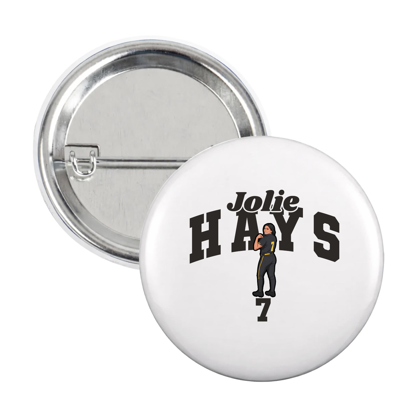 Game Day Button — Signature Arch in White