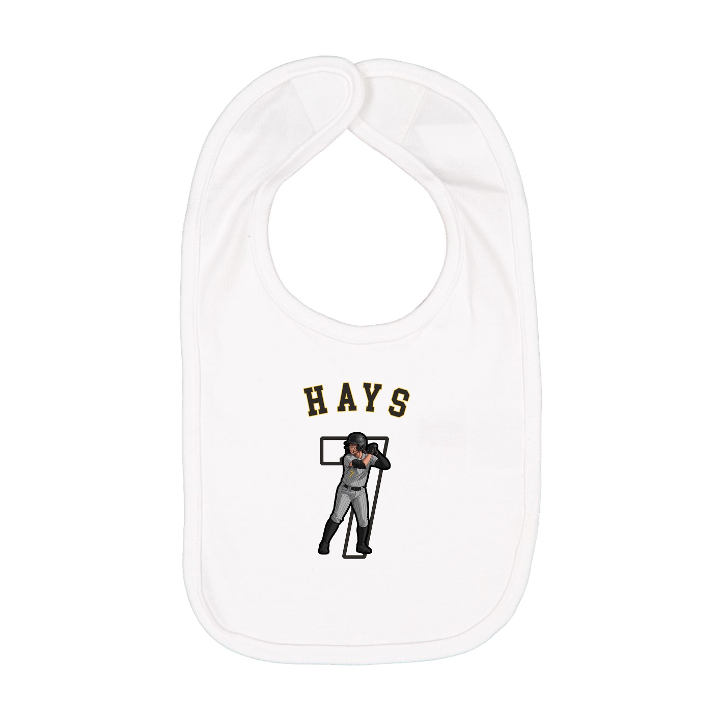 Infant Bib — Shirsey Arch in White