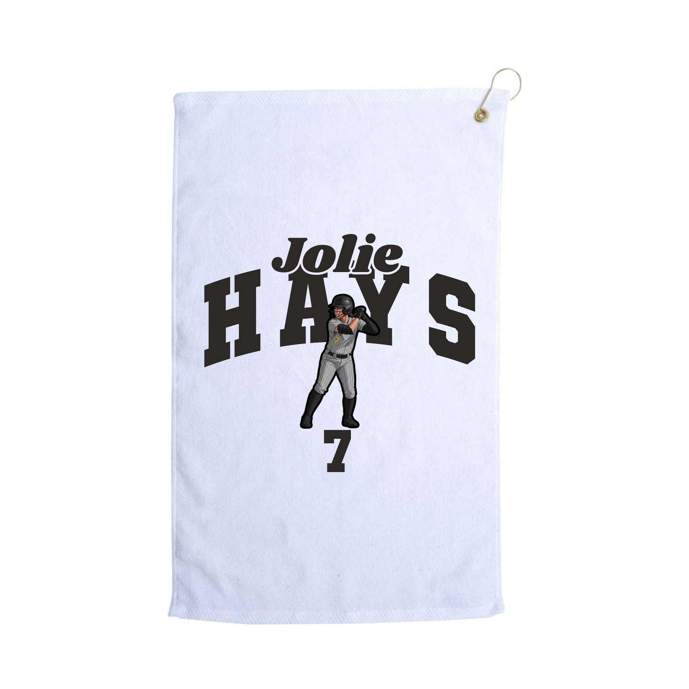 Golf Towel — Signature Arch in White