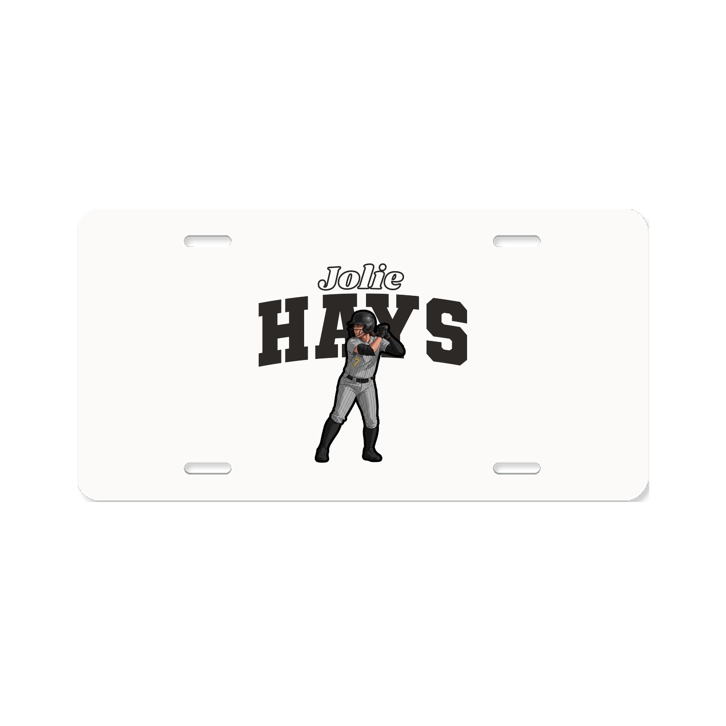License Plate — Name Arch in Classic