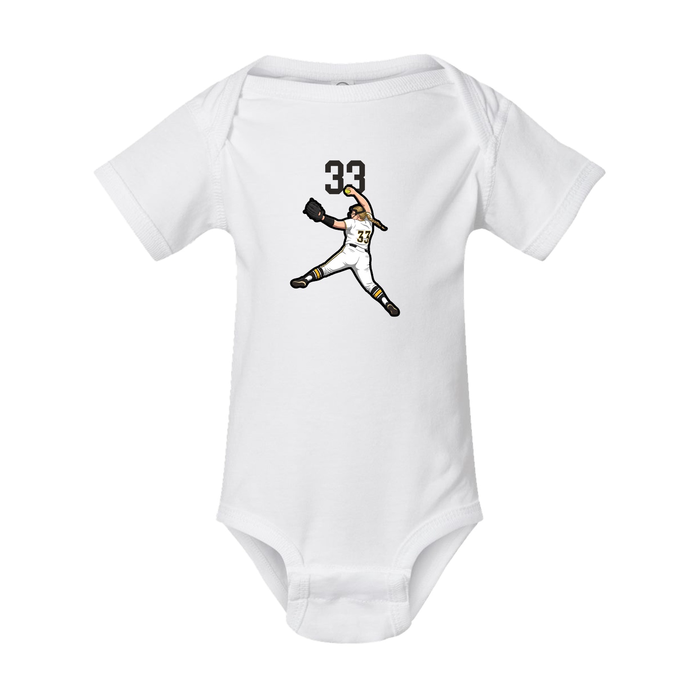 Baby Onesie — Number Top in White