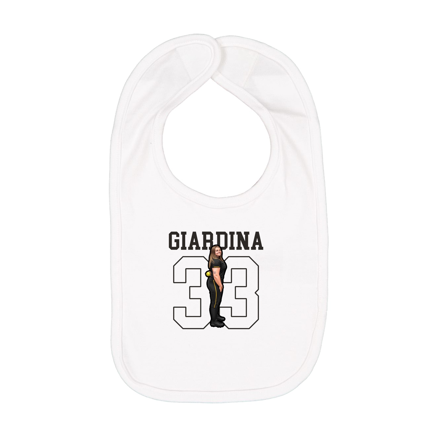 Infant Bib — Shirsey in White