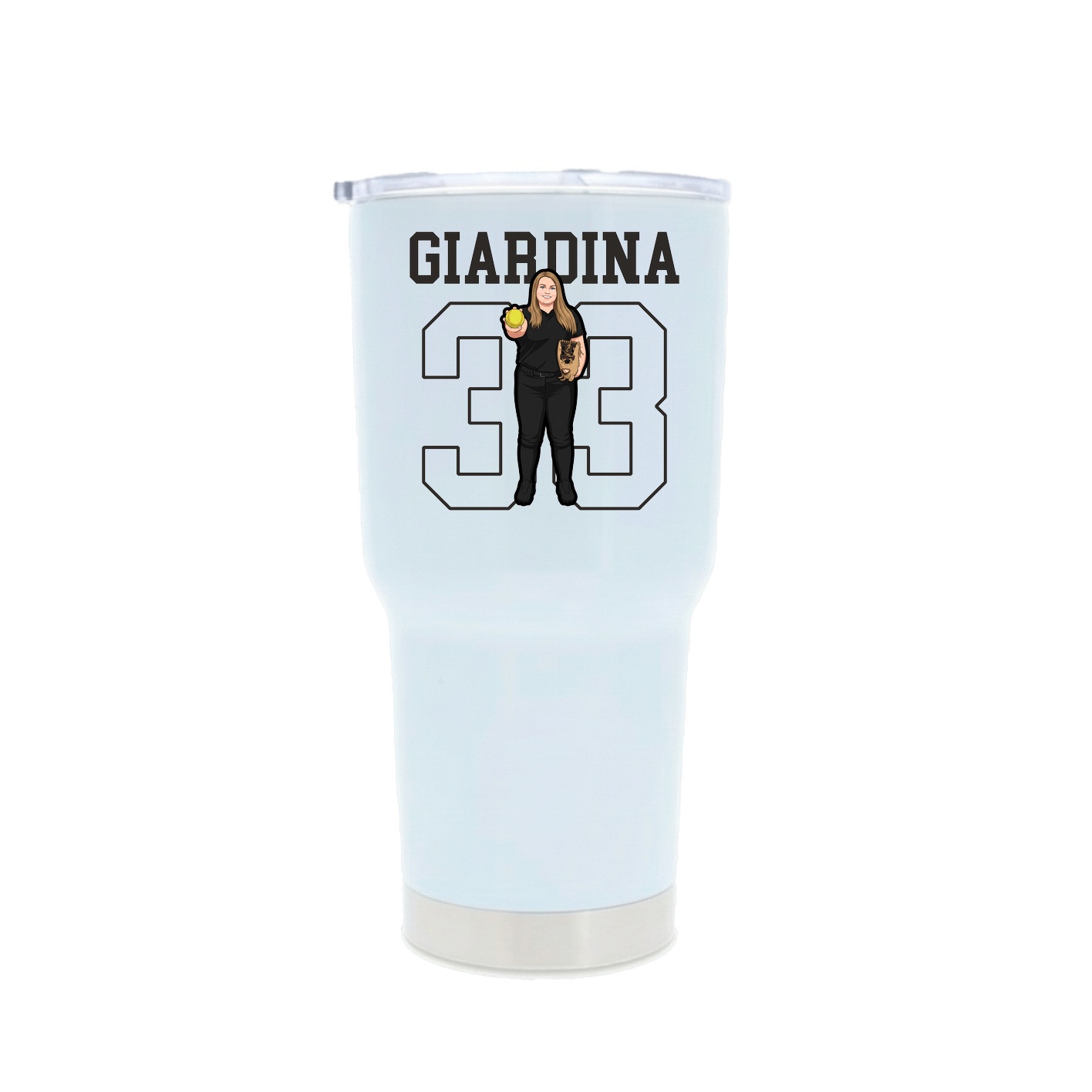 30oz Stainless Steel Tumbler — Shirsey in White