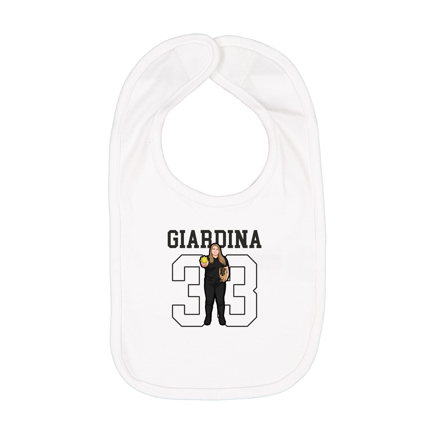 Infant Bib — Shirsey in White