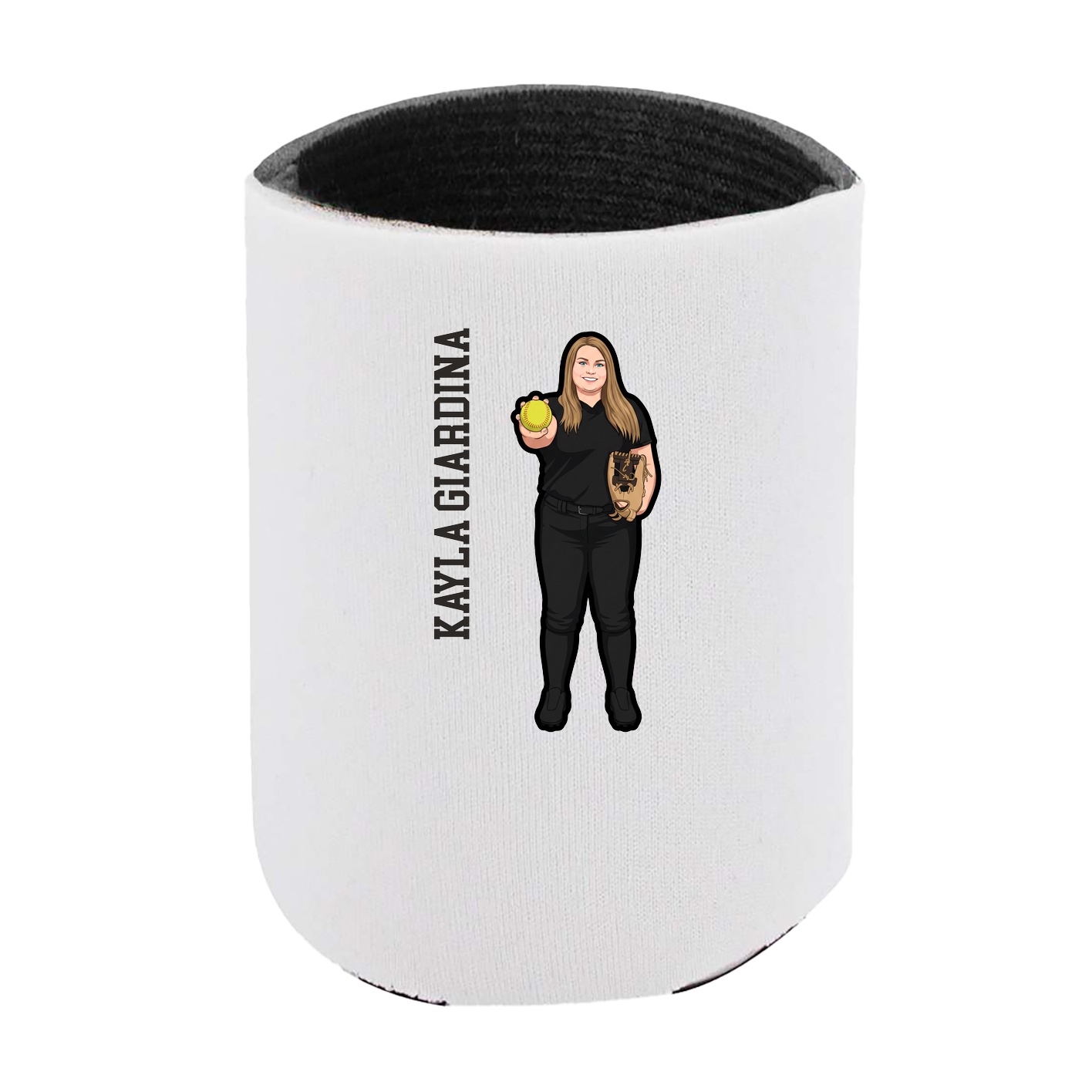 Can Holder — Name Vertical in White